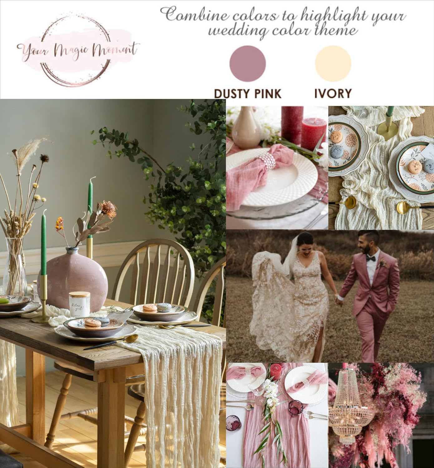 Ivory Cheesecloth Table Runner Set of 2 Runners 141 in Long Each Cream Gauze Table for Wedding Table Baby Shower Decorations or Bridal Shower Decor Table Cloth Modern Table Runner Boho Table Decor