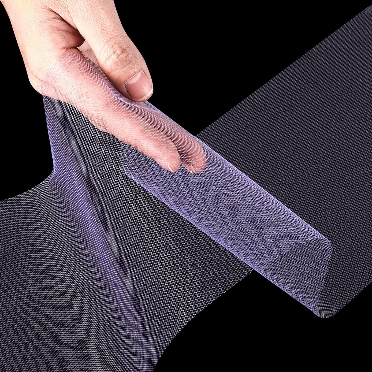 Tulle Fabric Roll, 6” by 200 Yards (600FT) Tulle Organza Fabric Spool for DIY Tutu Skirt Baby Shower Decor Wedding Backdrop Crafts Birthday Party Supplies (Lavendar)