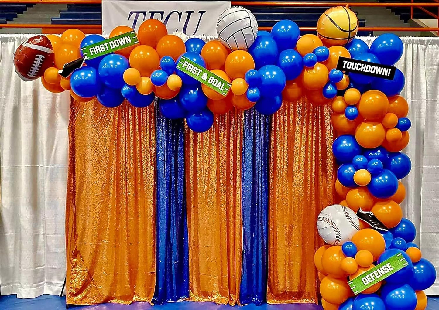 Orange Sequin Backdrop Curtains 2 Panels 2FTx8FT Glitter Orange Photo Backdrop Party Wedding Baby Shower Curtain Sparkle Photography Background