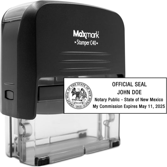 MaxMark Notary Stamp for State of New Mexico- Self Inking Stamp