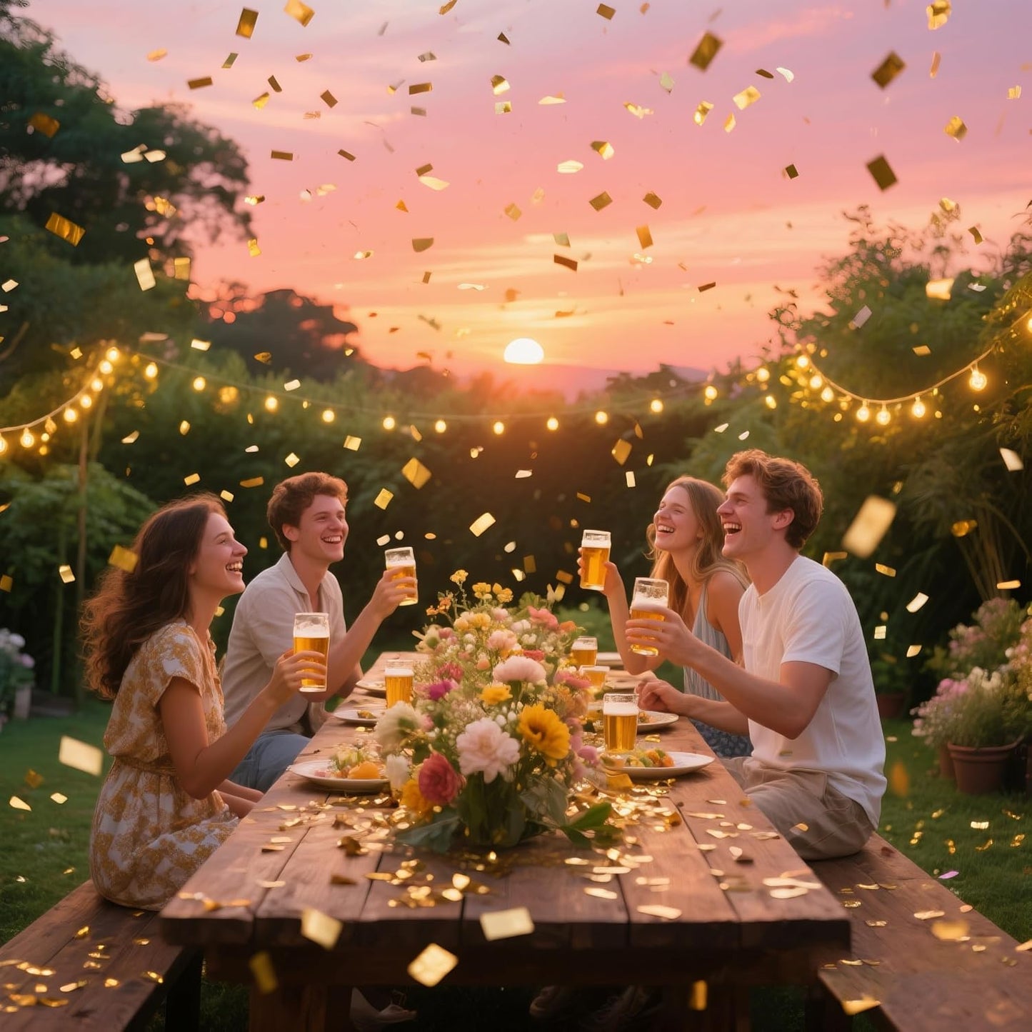 Confetti Cannons Gold | 5-Pack 12-Inch Party Poppers for All Celebrations: Weddings,Christmas, Anniversaries & More