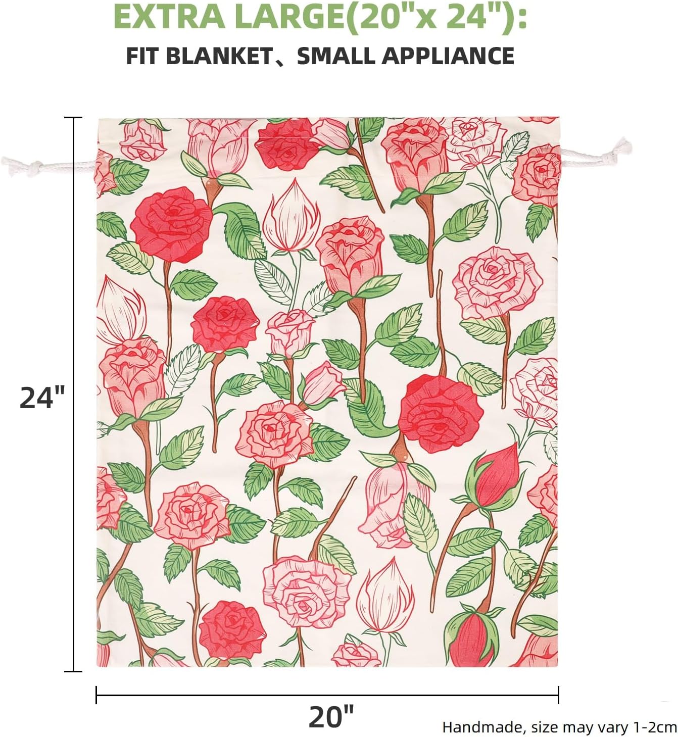 Drawstring Gift Bags,Extra Large 24"x 20" | Premium Canvas Storage Bags | Reusable Fabric | Perfect for Baby Showers,Birthday Parties | Rosy