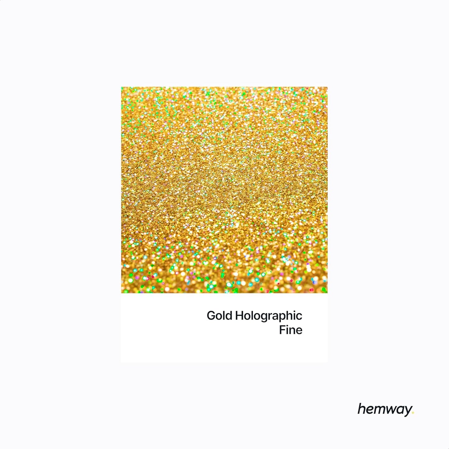 Hemway Biodegradable Glitter Eco Friendly - 100g/3.5oz Bio Cosmetic Safe Sparkle Vegan for Face Eyeshadow Body Hair Festival Makeup Craft - Fine (1/64" 0.015" 0.4mm) - Gold Holographic