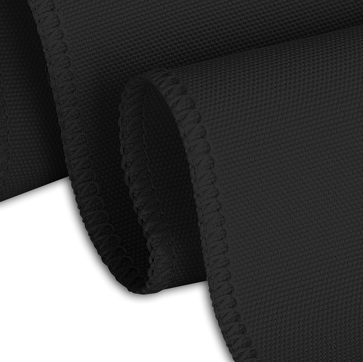 LinenTablecloth 132-Inch Round Polyester Tablecloth Black