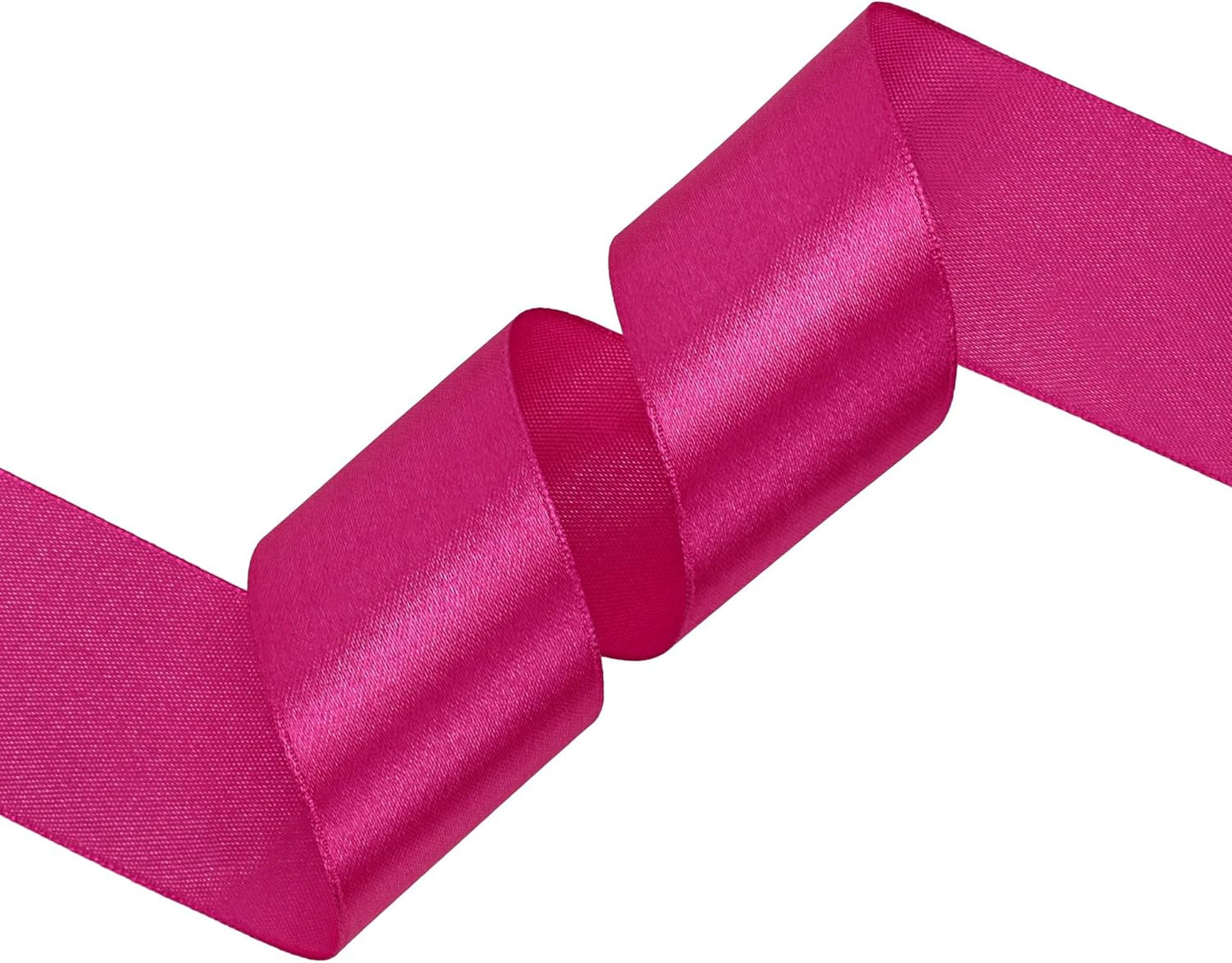 Rose Red Satin Ribbon 1-1/2 inch X Continuous 100 Yards, Single Face Polyester Ribbon Perfect for Gift Wrapping, Flower Bouquet, Wedding Decor, Crafts, Bow Making, Sewing and More