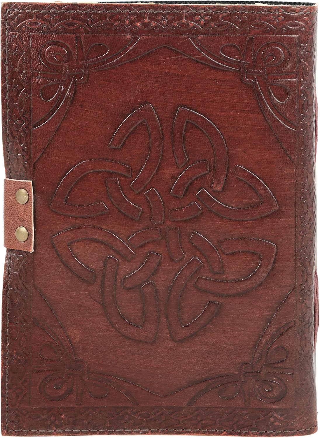 Vintage Leather Journal Handmade Buffalo Non-Refillable Deckle Edge Paper – Leather Bound Journal for Women Men Vintage C-Lock Closure Ideal for Writing & Travel for Artists