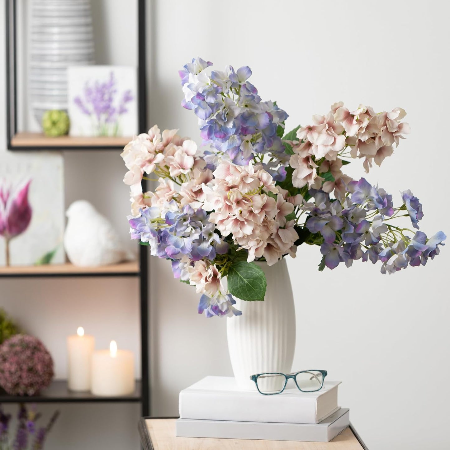 Sullivans Ceramic Textured White Vase, 9" Tall Flower Vase for Modern Home Décor, Minimalist Decoration for Shelf and Table, and Centerpiece, Living Room, Bedroom, Kitchen, and Office Décor (CM3115)