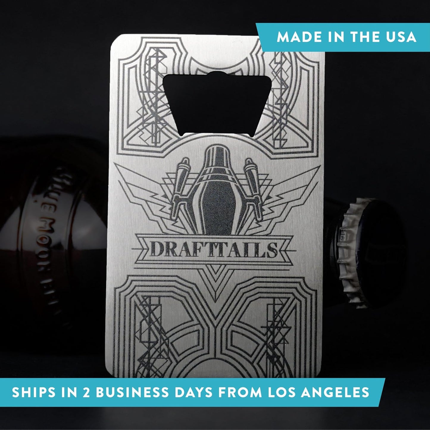 Custom Metal Bottle Opener Business Cards (Stainless Steel, 400 pcs) - 2 Business Days Personalized Stainless Steel Bottle Opener With Your Logo Printed 1.5mm Thick