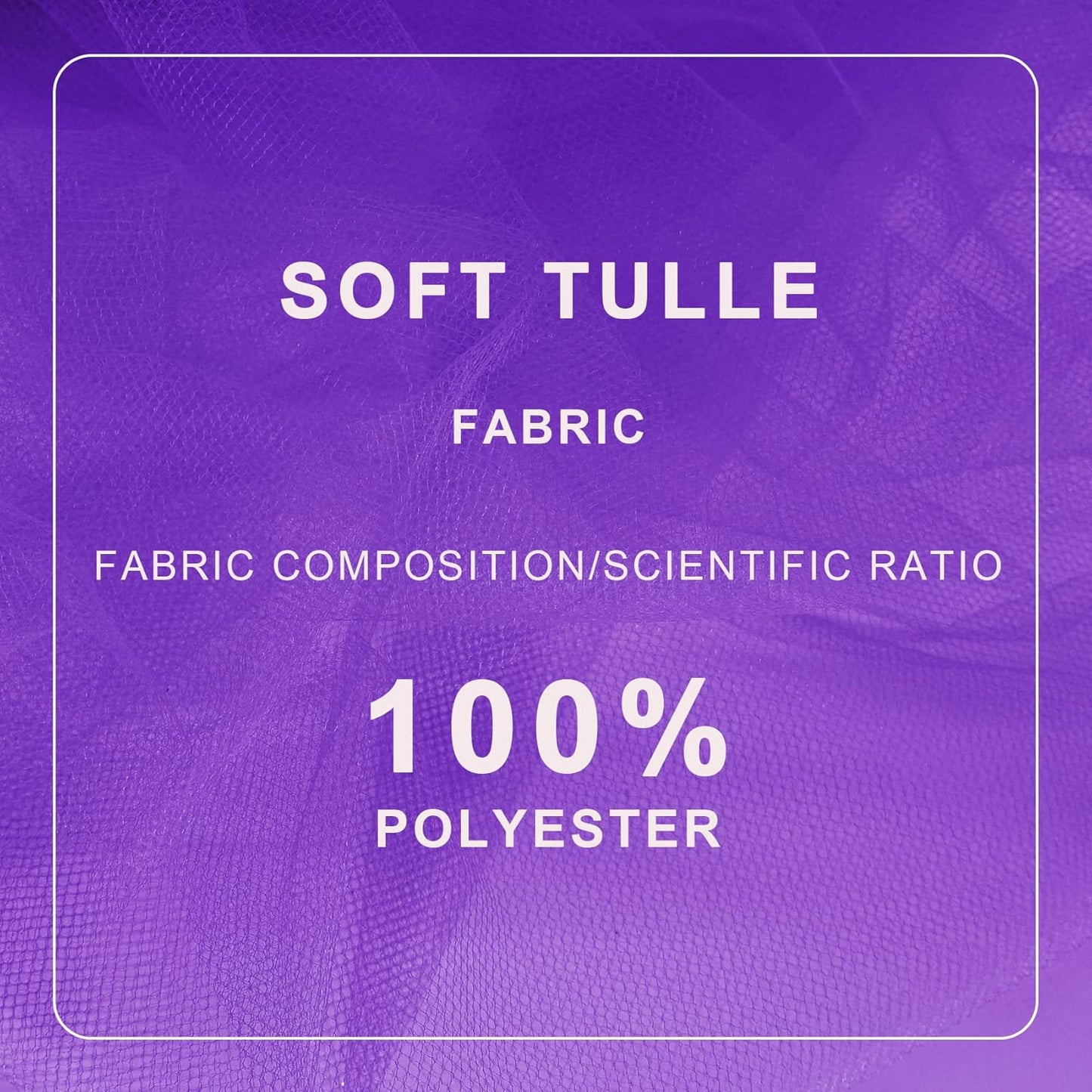Purple Tulle Fabric Roll Spool Bolt (54 Inch by 40 Yards) Large Tulle Wedding Party Decoration, Tutu Skirt, Table Runner, Gift Wrapping, Bridal Shower, Soft & Drape (Purple)
