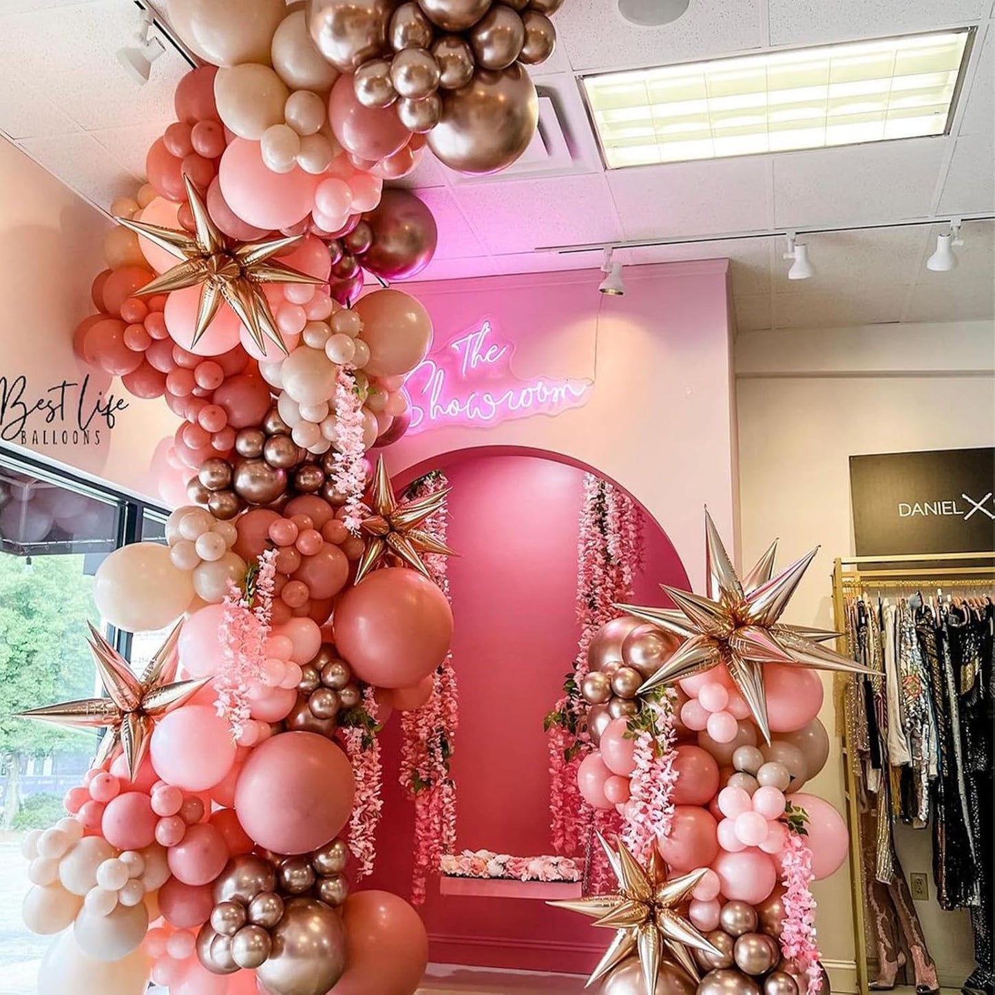 Dusty Blush Pink Balloons, Retro Pink Metallic Chrome Rose Gold Confetti White Sand Nude Balloon Dusty Rose Apricot Beige Party Balloons for Birthday Boho Mothers Day Baby Shower Decorations