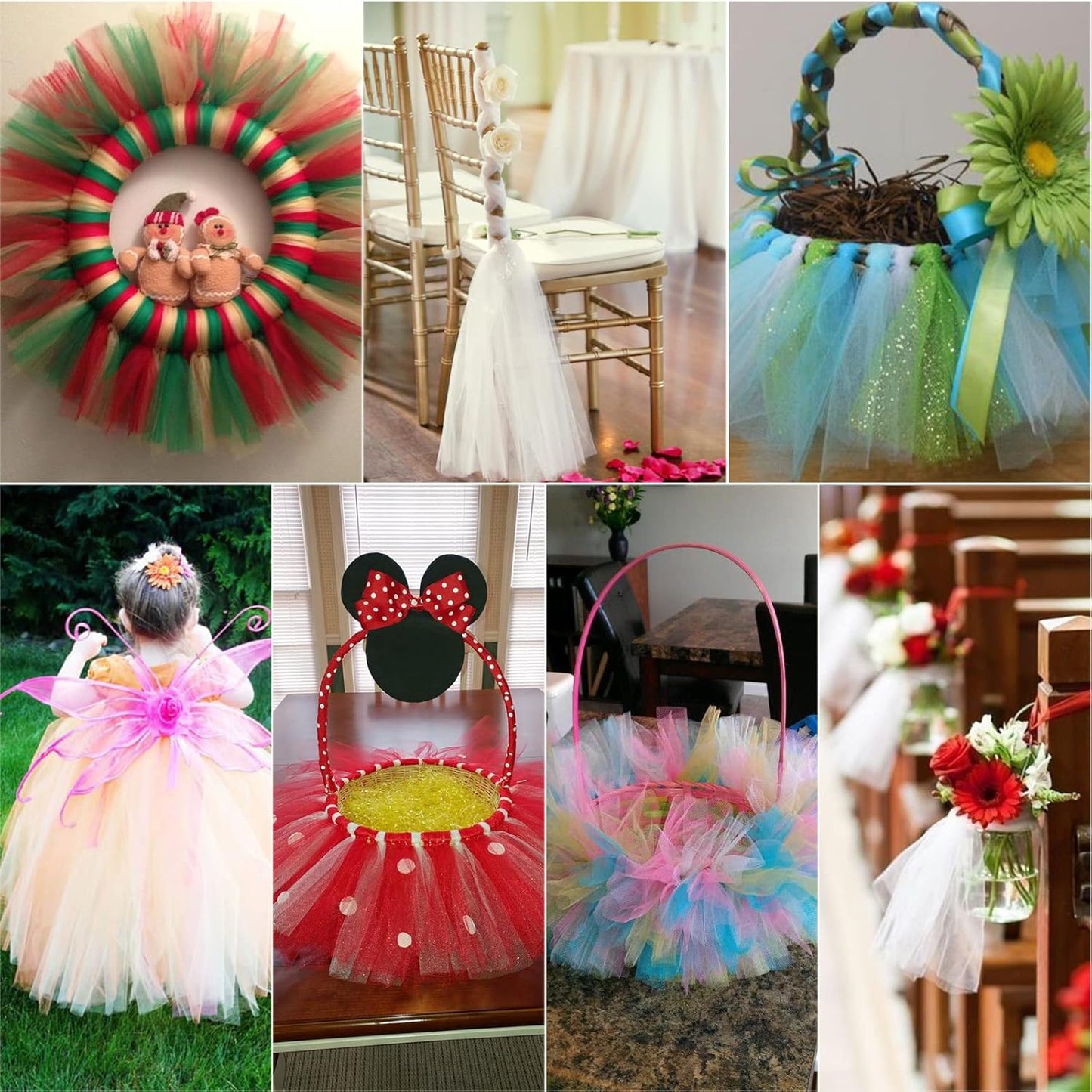 Red Tulle Fabric Roll 6 Inch X 300 FT (100 Yards) Matte Tulle Ribbon Netting Mesh Spool for DIY Tutu Skirt Wedding Bow Gift Wrapping Baby Shower Christmas Party Halloween Decorations