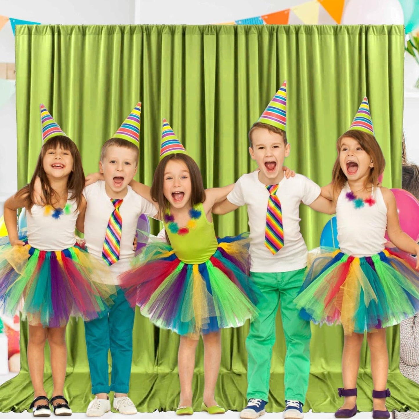 2 Panels Olive Green Backdrop Curtain, 10 x 7 Feet Background Curtains for Parties, Weddings, Baby Showers, Bachelorette Halloween, Christmas Birthday Party Photoshoot Backdrop Curtains Decorations