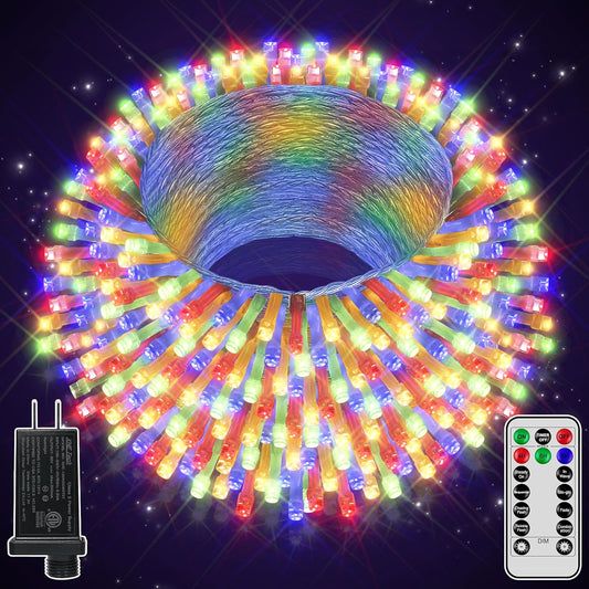 328 FT 1000 LED Christmas Lights Outdoor, 8 Lighting Modes String Lights with Remote, Christmas Light for Outside Wedding Party Classroom Holiday Decor(Multicolor)