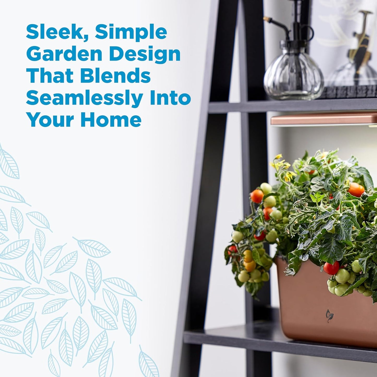 AeroGarden Harvest Lite, Indoor Garden Hydroponic System with LED Grow Light, Holds up to 6 AeroGarden Pods, Mocha