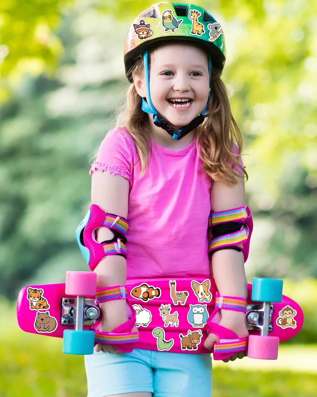 200 Pcs Animal Stickers for Kids, Cute Water Bottle Stickers for Kids Waterproof, Vinyl Laptop Kid Sticker Pack, Kid Classroom Prizes for Elementary Students