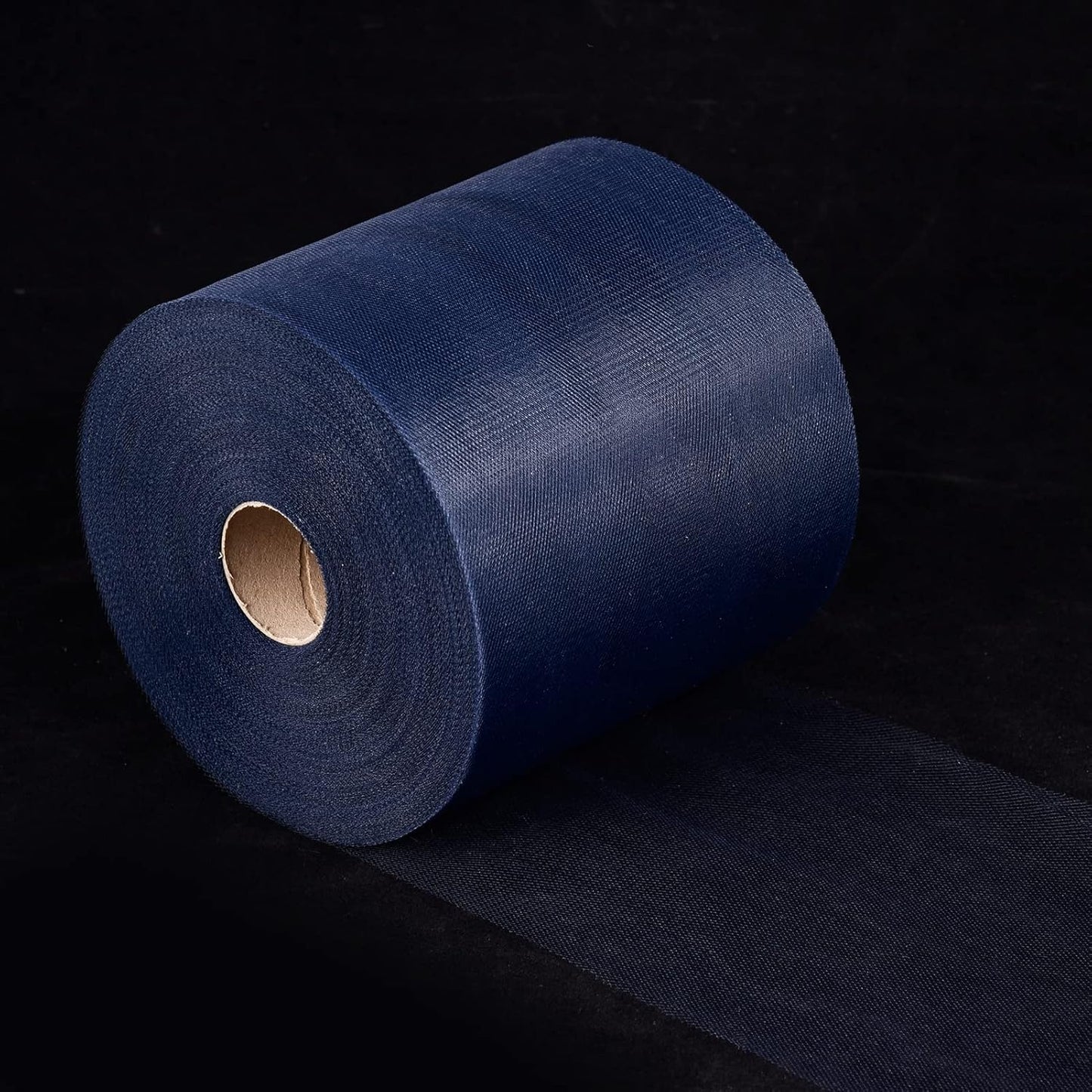 Tulle Fabric Roll, 6” by 200 Yards (600FT) Tulle Organza Fabric Spool for DIY Tutu Skirt Baby Shower Decor Wedding Backdrop Crafts Birthday Party Supplies(Navy Blue)