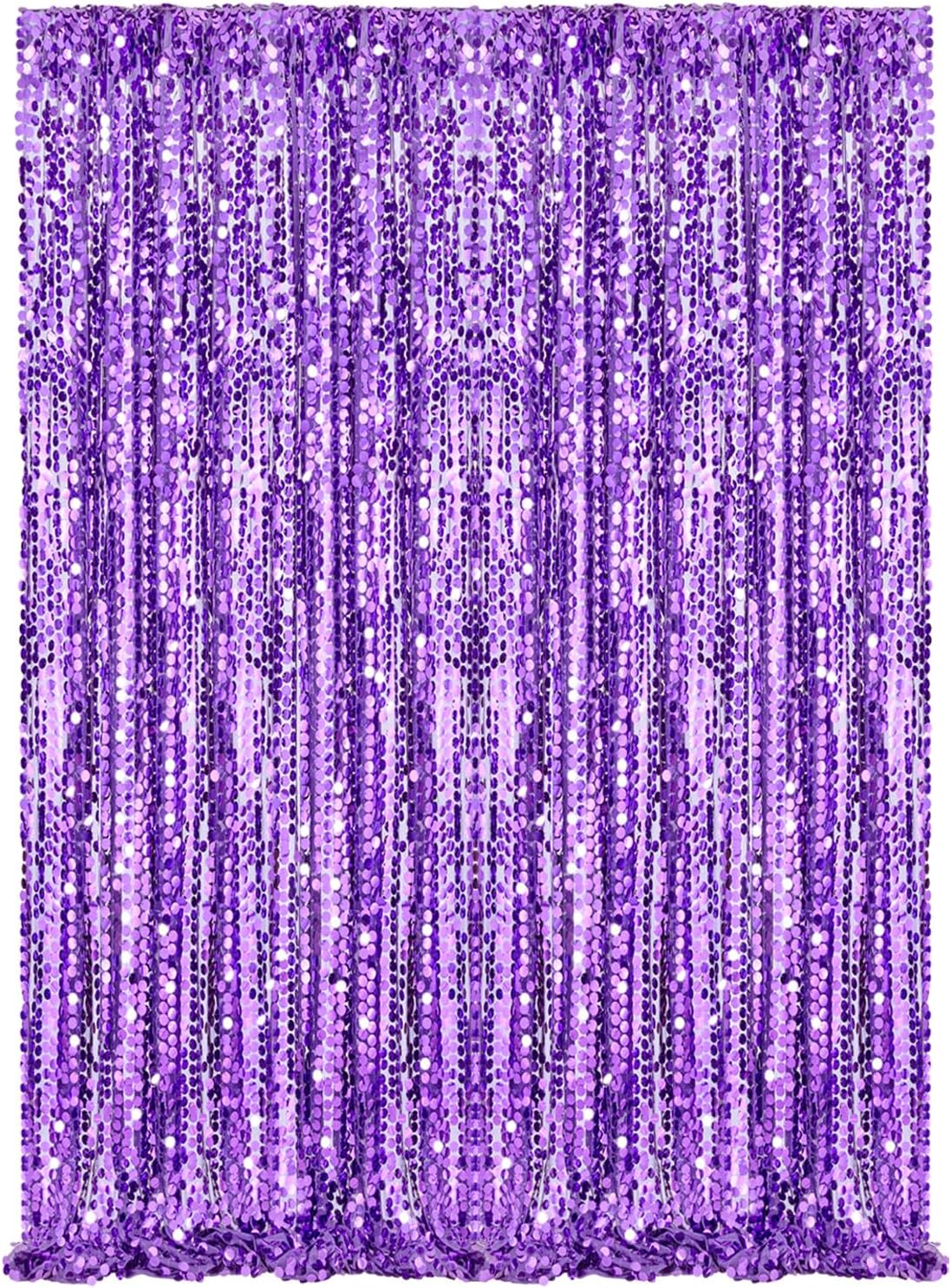 Purple Backdrop 4x8FT Backdrop Curtain for Parties 18MM Sequins Background Fabric Drapes Wedding Birthday Baby Shower