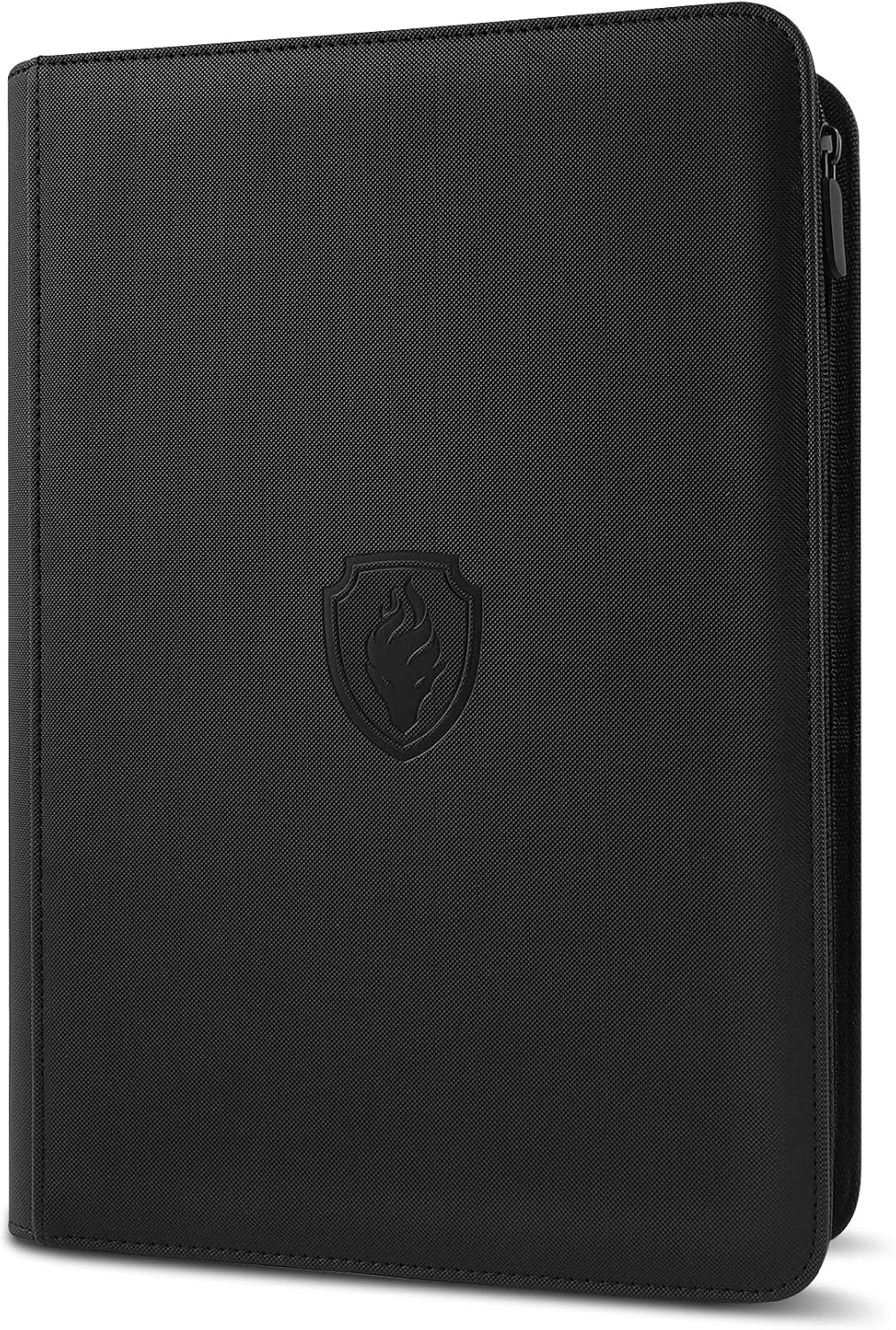 Premium Zip Card Binder, Fabmaker 9 Pocket Trading Card Binder, PU Cover Zipper Card Collection Album, Sturdy 360 Side-Loading Card Folder Holder for MTG, TCG, Game Cards, Sports Cards, Black