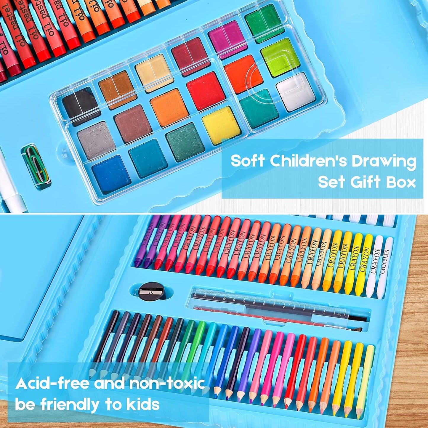 Art Case Coloring Set - (251ct), Art Kit for Kids, Toys for Girls & Boys, Art Supplies Set, Gift for Kids with Trifold Easel, Scratch Paper, Sketching/Coloring Book, Crayons Pencils