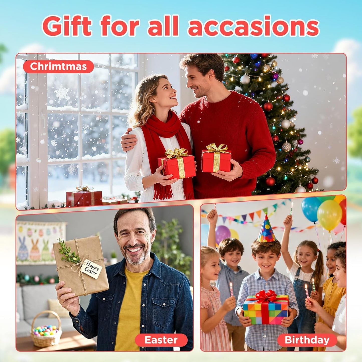 Retro Handheld Game Console, 3-inch Portable Game Console with 500 Built-in Classic Games, 1200mAh Rechargeable Battery,Plug & Play Video Games, Suitable for Adults - Red