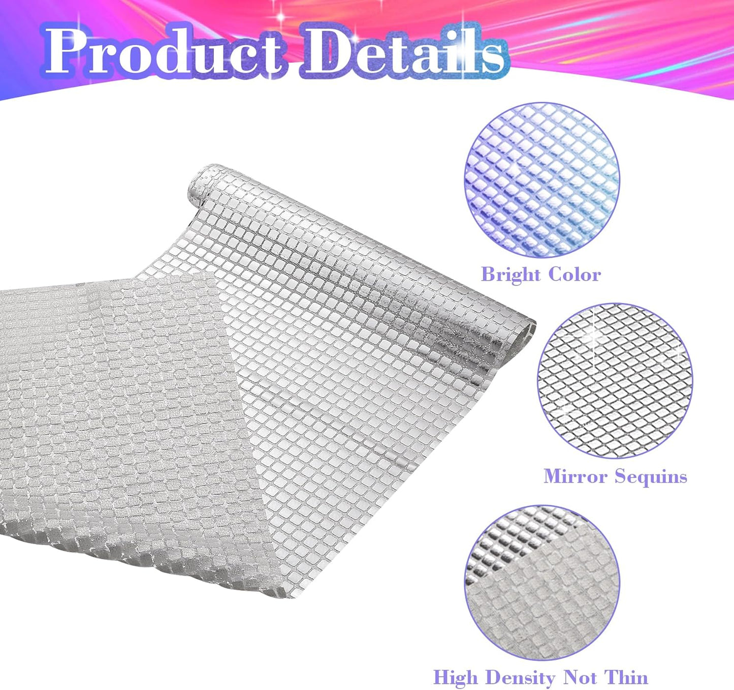 12x108 Inch Disco Ball Party Table Runner Silver Glitter Foil Table for Bachelorette Party 70's 80's Disco Ball Table Decorations (One Pack)