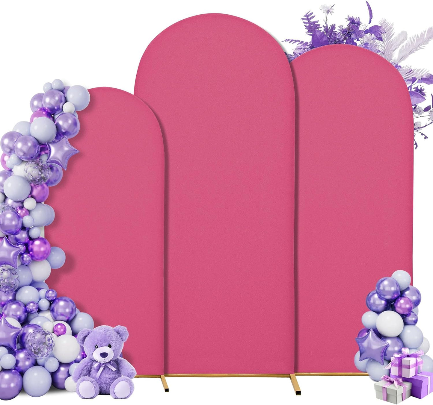 Wedding Arch Cover 4FT 5FT 6FT Arch Backdrop Cover Spandex Fitted Arch Cover for Round Top Chiara Backdrop Stand Covers for Wedding Birthday Party Baby Shower Banquet Ceremony Decoration