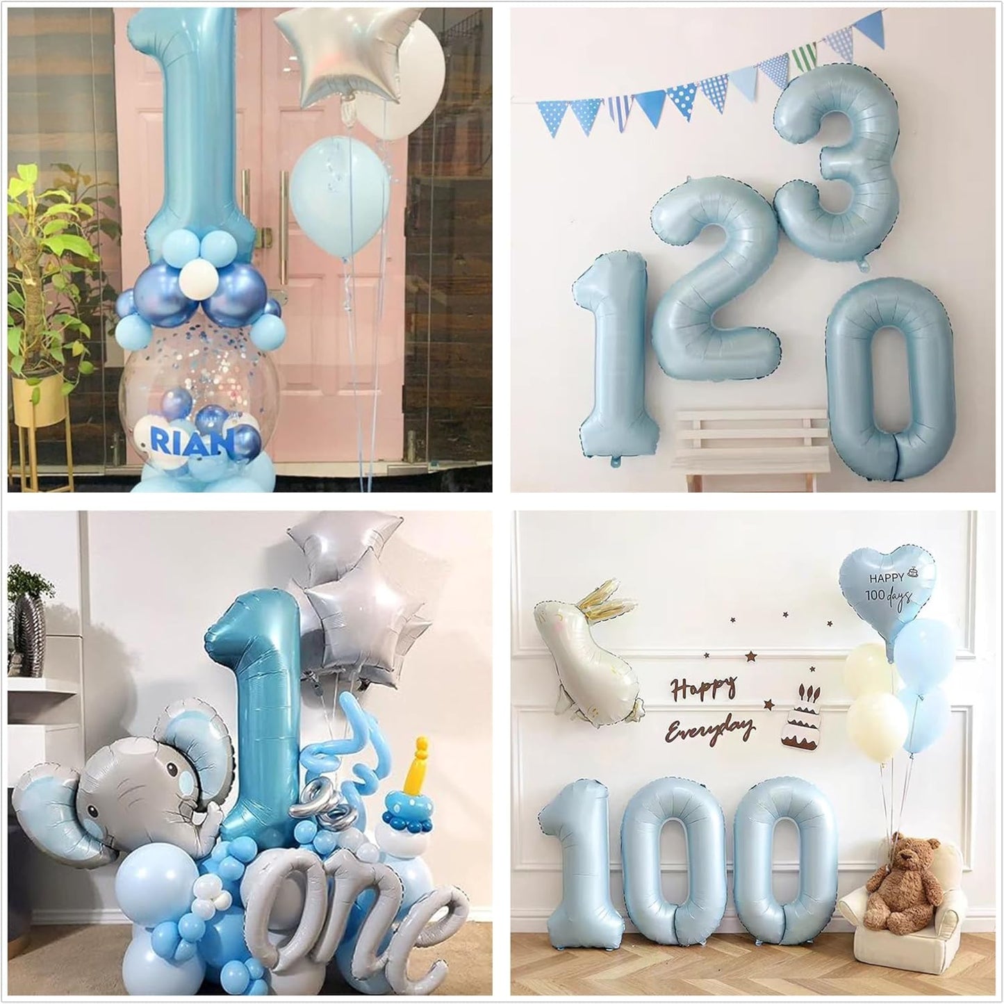 40 Inch Big Blue 9 Balloon Number Large Foil Helium Number Balloons 0-9 Jumbo Giant Happy 9th Birthday Party Decorations for Boy or Girl Huge Mylar Anniversary Wedding Party Supplies (Blue No 9)