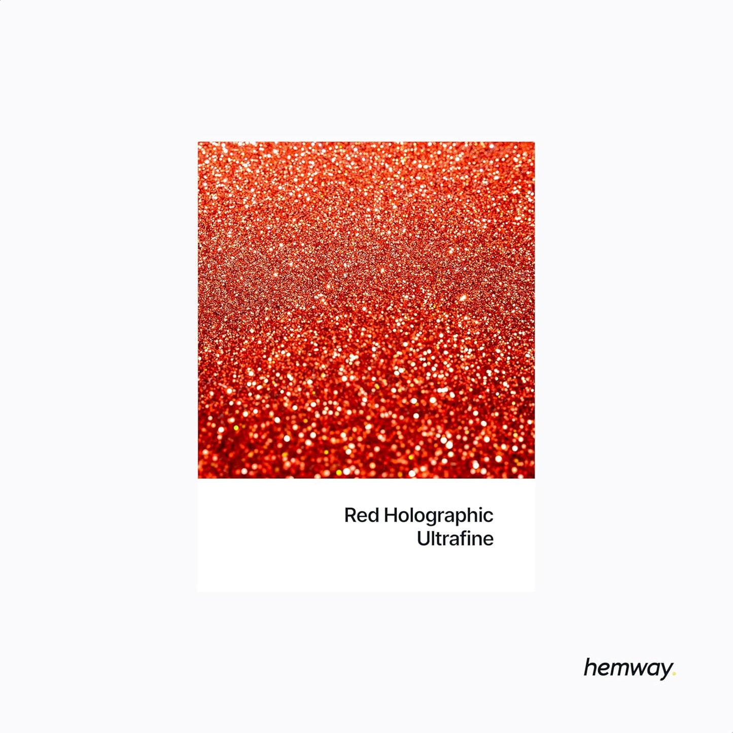 Hemway Eco Friendly Biodegradable Glitter 100g / 3.5oz Bio Cosmetic Safe Sparkle Vegan for Face, Eyeshadow, Body, Hair, Nail and Festival Makeup - Ultrafine (1/128" 0.008" 0.2mm) - Red Holographic