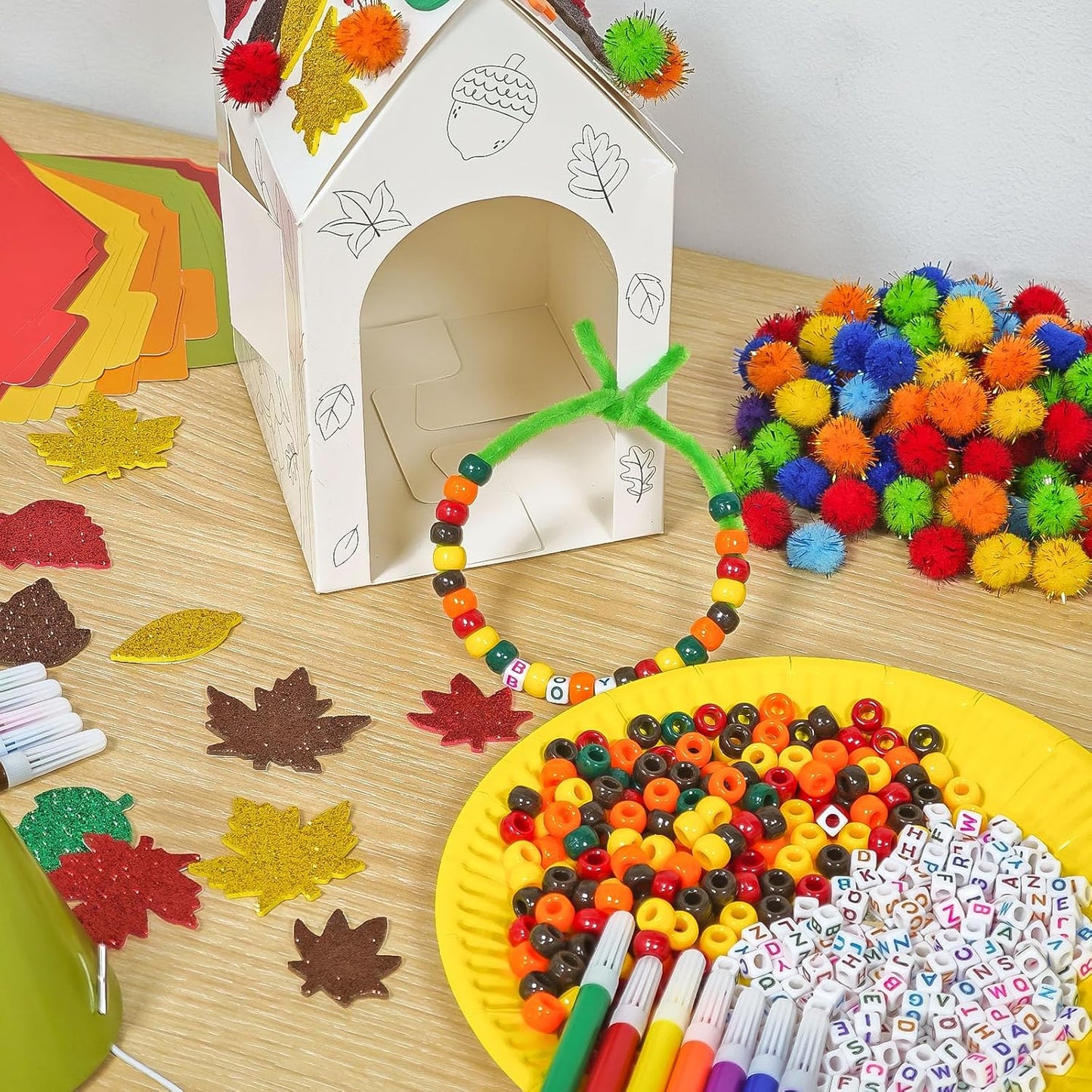 Cinrobiye 24 Sets Fall Adopt a Pet Party Favors DIY Animals Party Gift Boxes Make Your Own Woodland Animals Adoption Party Supplies with Treat Gift Boxes Dog Collar Necklace for Pet Birthday Crafts