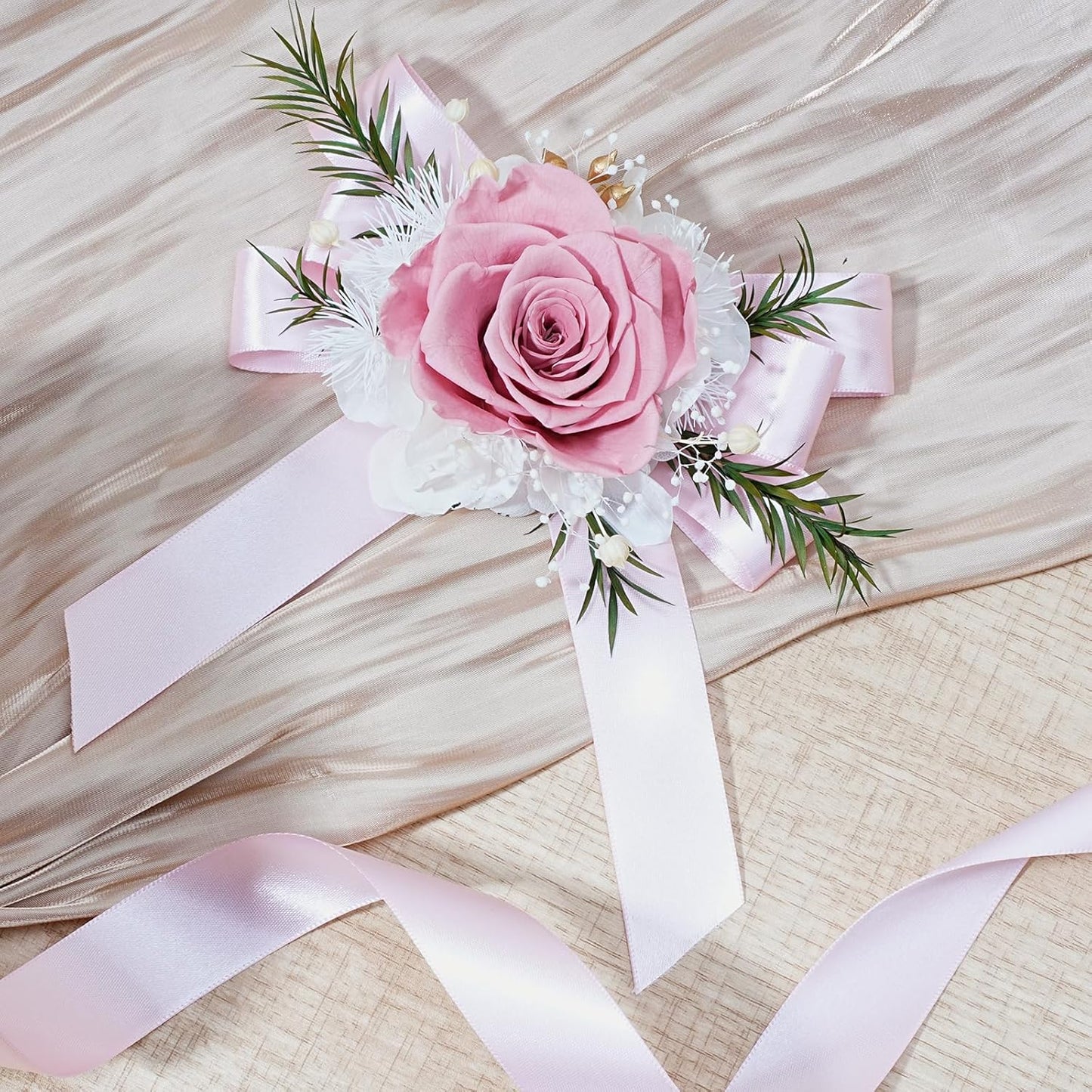 LaRibbons Light Pink Satin Ribbon 1 Inch 25 Yards Luxury Double Faced Pink Silk Ribbon for Gift Wrapping Flower Bouquet Crafts Wedding Party Babyshower Decoration