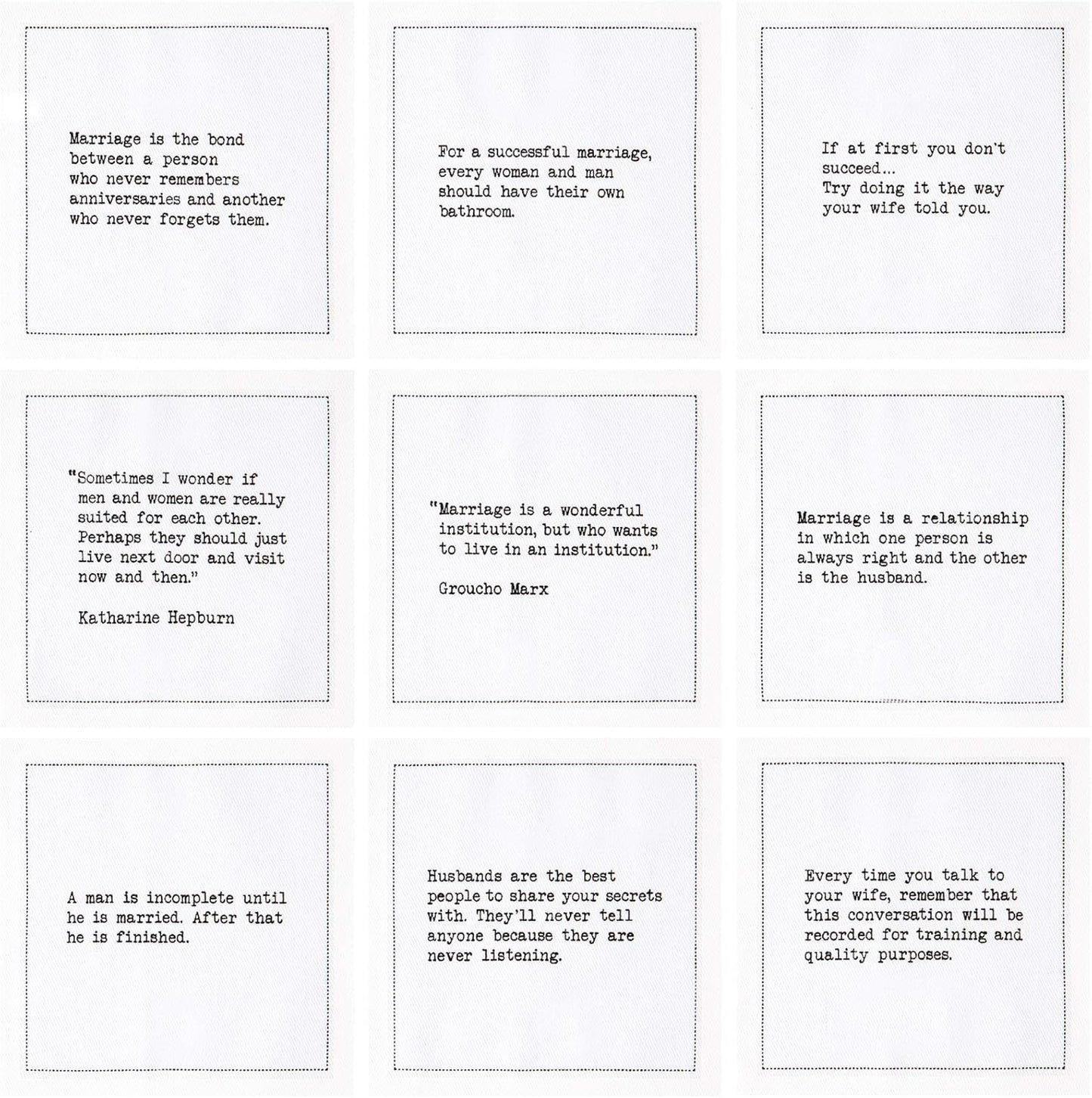 Five Star Napkins Marriage Quotes, White Cotton Cocktail Napkins, Beverage Napkins, Bar Napkins, Cloth Napkins, Party Napkins, Events, Holidays, Weddings, Birthdays, Disposable, 4.5" x 4.5"- (50x)