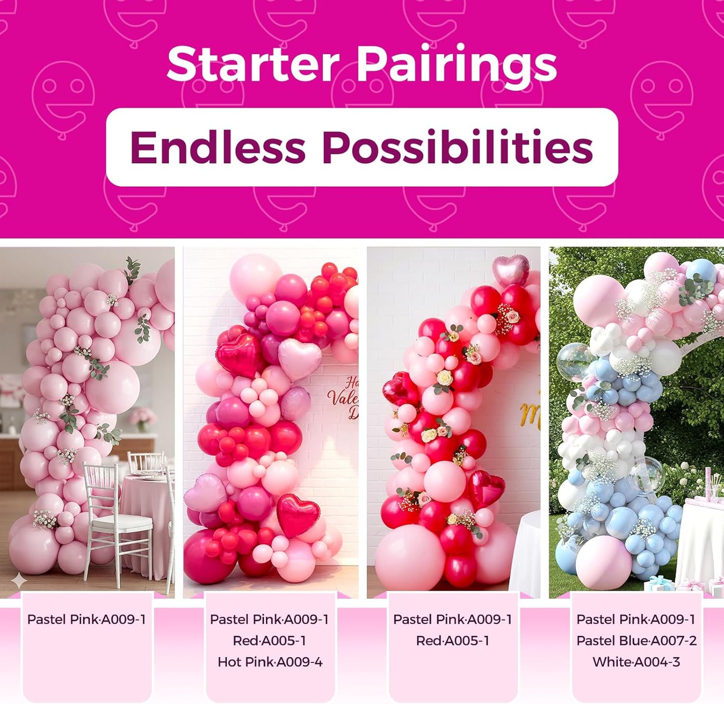 Bezente Pastel Pink Latex Party Balloons - 100 Pack 12 inch Round Helium Light Pink Bridal Pink Balloons for Wedding Bridal Shower Gender Reveal Birthday Party Decoration