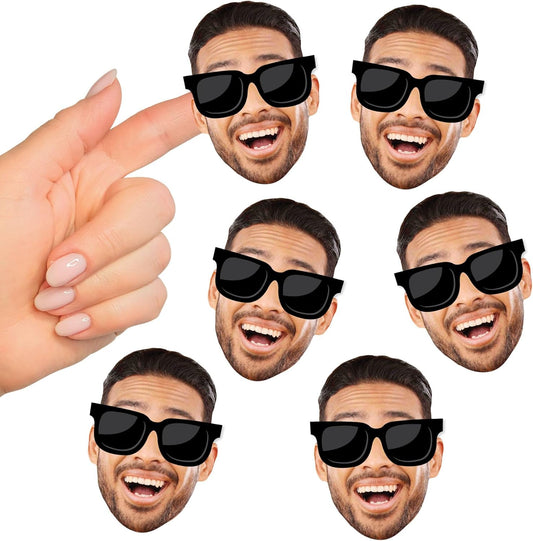 Big Dot of Happiness Custom Photo Sunglasses - Party Favors - Fun Face Cut-Out Stickers - Set of 24
