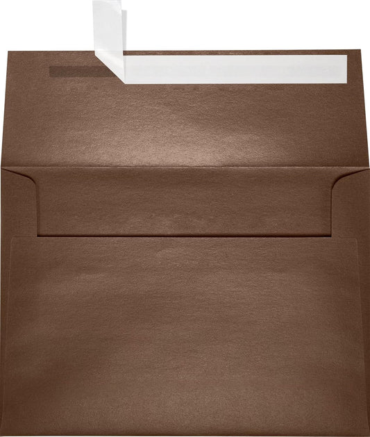 LUXPaper A7 Invitation Envelopes | Peel & Press | 5 1/4" x 7 1/4" | Bronze Metallic | 80lb. Text | 250 Qty