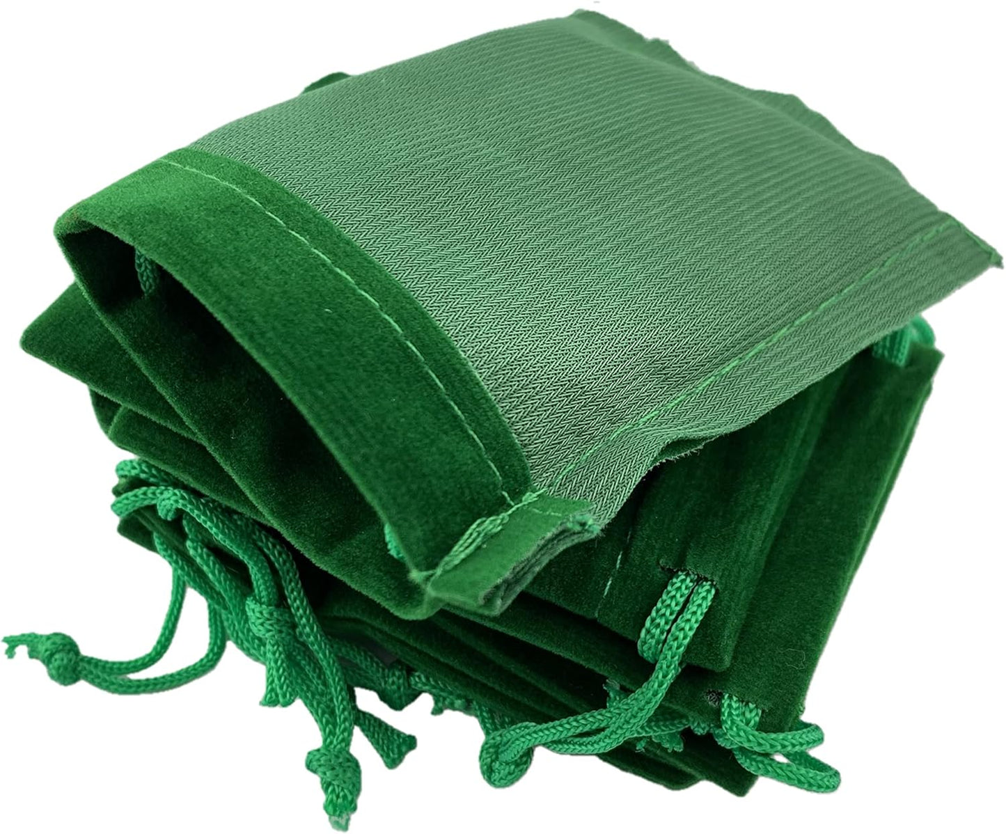 Palmhomee Pack of 48 3x4 Inch Velvet Drawstring Bags Gift Bag Velvet Pouch For Jewelry Wedding and Party Favor (Green)