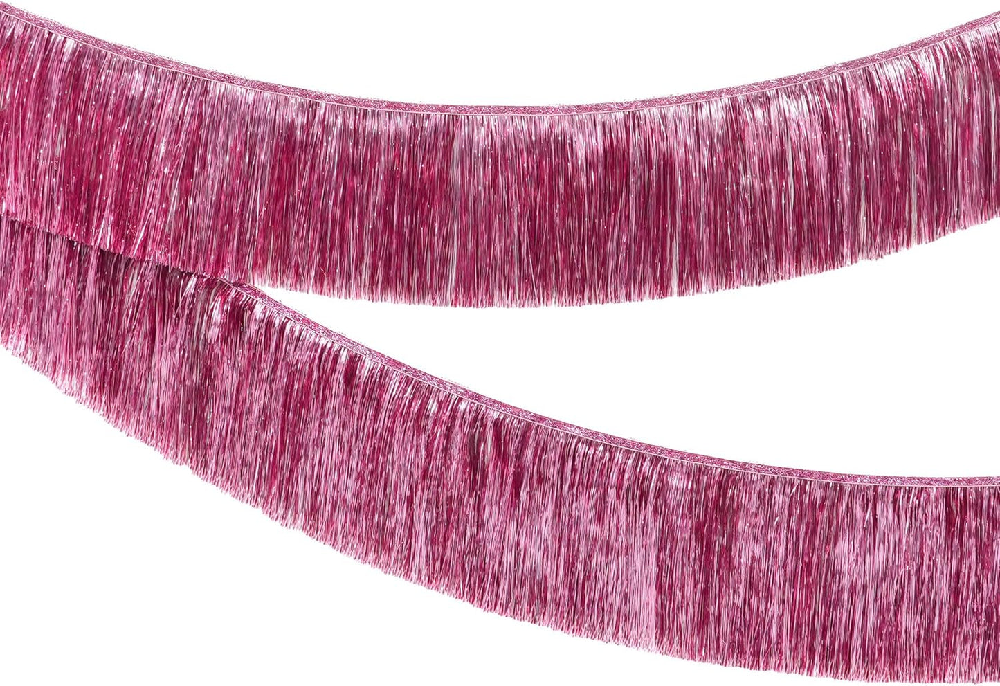 KatchOn, XtraLarge Pink Fringe Banner - 6.5 Ft,Pack of 2 | Fringe Garland for Birthday Party | Pink Streamers for Gender Reveal, Bachelorette Party Decorations | New Years Eve Decorations
