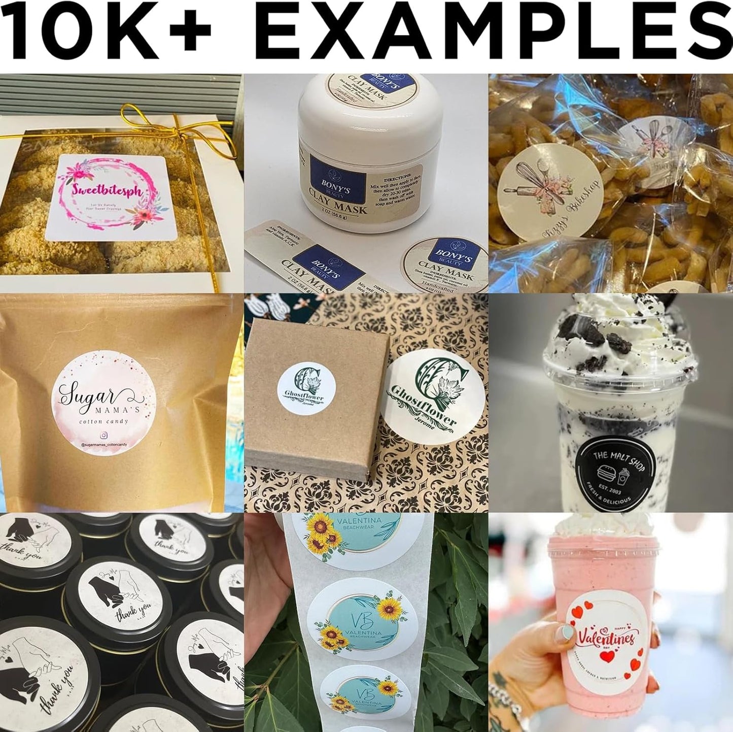 Custom Stickers - Personalized Labels, Circle, 5"x5", 100 Count, Vinyl, Waterproof, Glossy Finish, Business & Personal Use