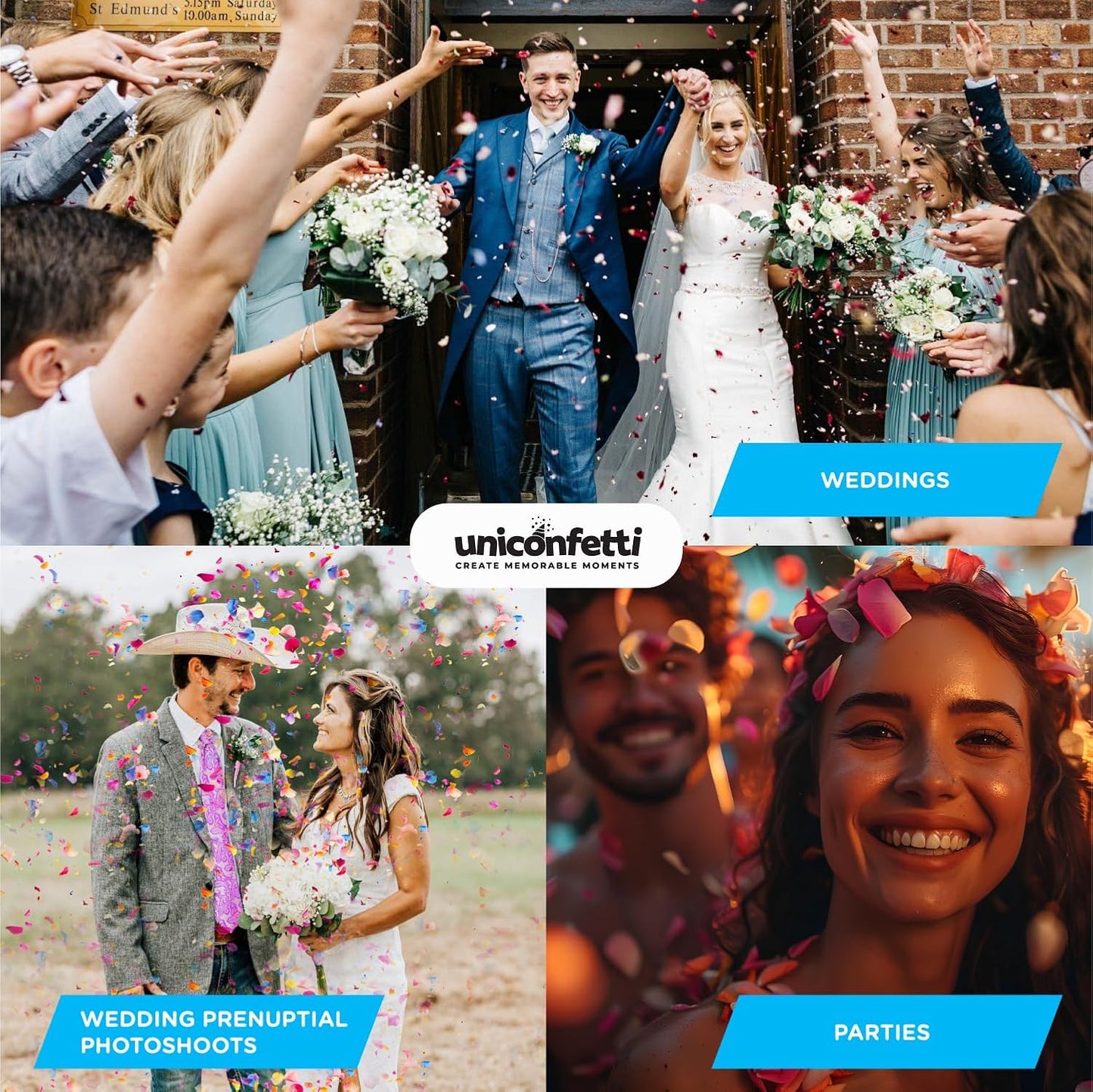 Dried Flower Mixed Flowers Biodegradable Confetti - Real Flower Petals for Weddings, Flower Girl Toss, Wedding Send Off Ideas, Party Table Decoration | Boxed - 8oz (0.5lbs)