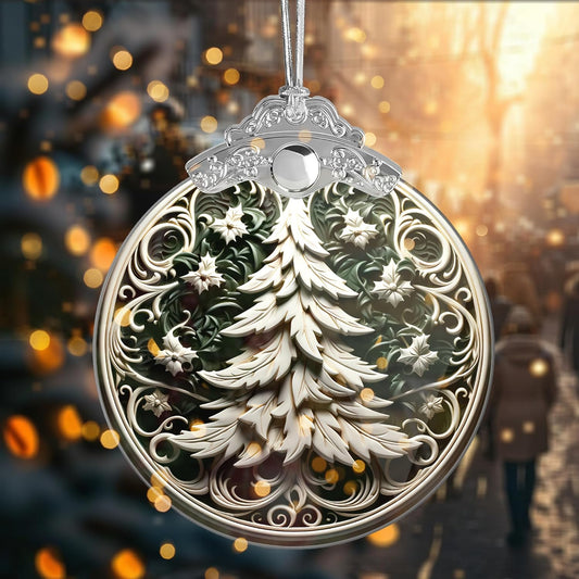 Christmas Ornament 2025, Acrylic Tree Ornament, Unique Christmas Decor, Holiday Ornaments for Tree or Car, Snow Scene Display, Gag Gifts Funny Adult, Christmas Decorations