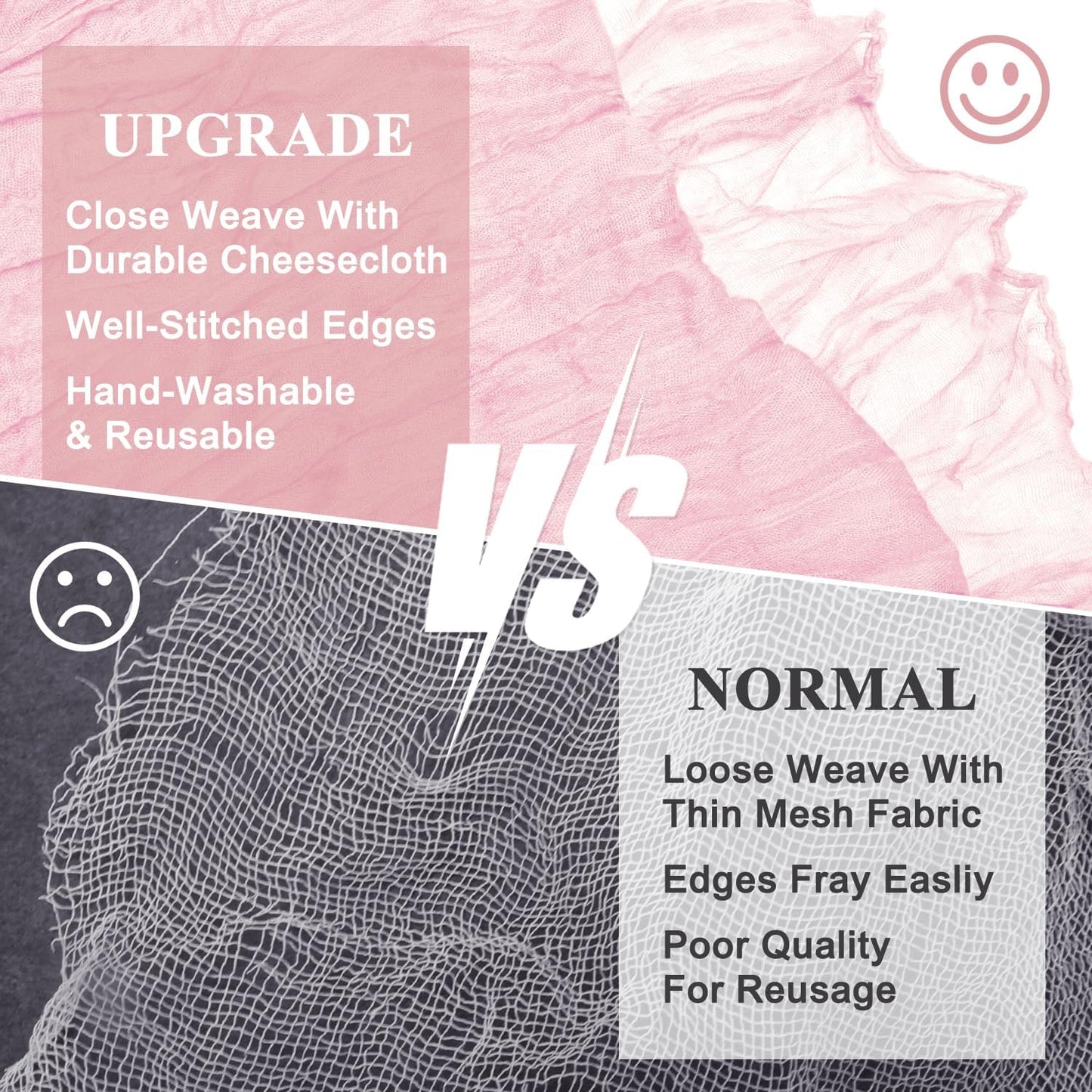 Asee'm 2pcs Cheesecloth Table Runner 120 Inches Blushing Pink Boho Gauze Cheese Cloth Runner 10FT Rustic Sheer Fall Table Runners for Thanksgiving Wedding Baby Shower Holiday Party Decoration