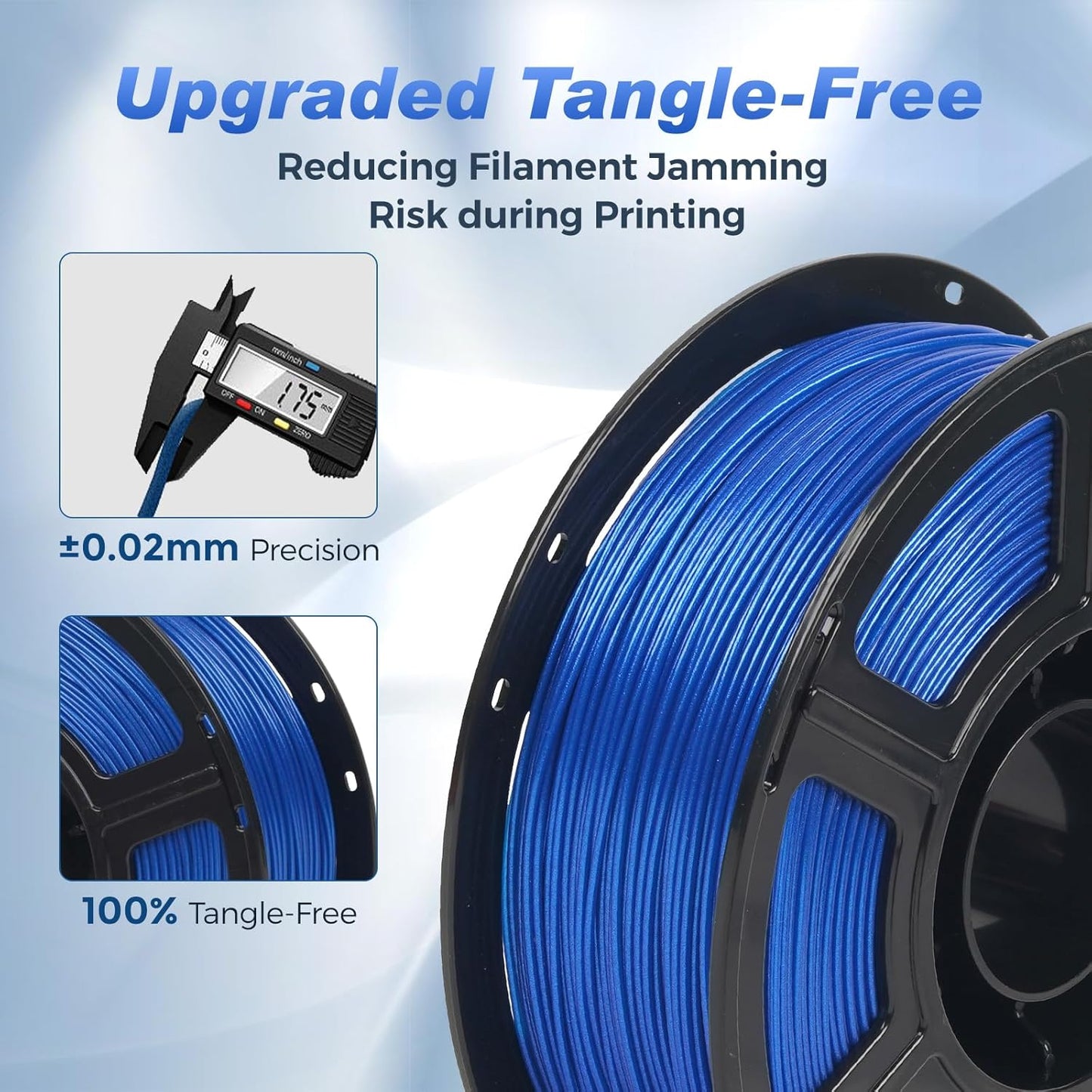 FLASHFORGE Rapid PLA Filament 1.75mm Aurora Blue, 500mm/s High Speed Printing, 3D Printer Filament 1kg Spool, Dimensional Accuracy +/- 0.02mm, Enjoy Exceptional Print Quality