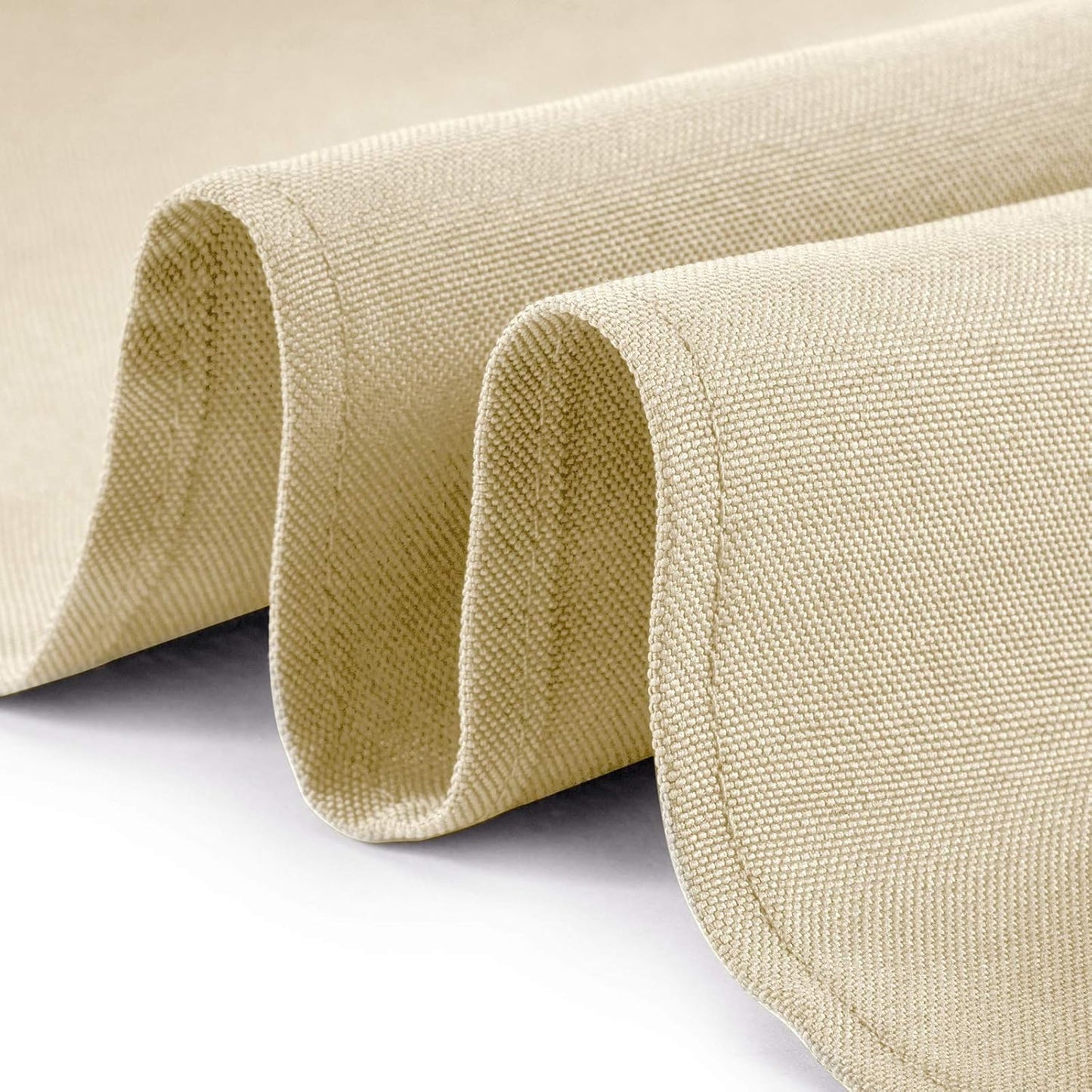 Lann's Linens - 10 Premium 90" x 156" Tablecloths for Wedding/Banquet/Restaurant - Rectangular Polyester Fabric Table Cloths - Beige