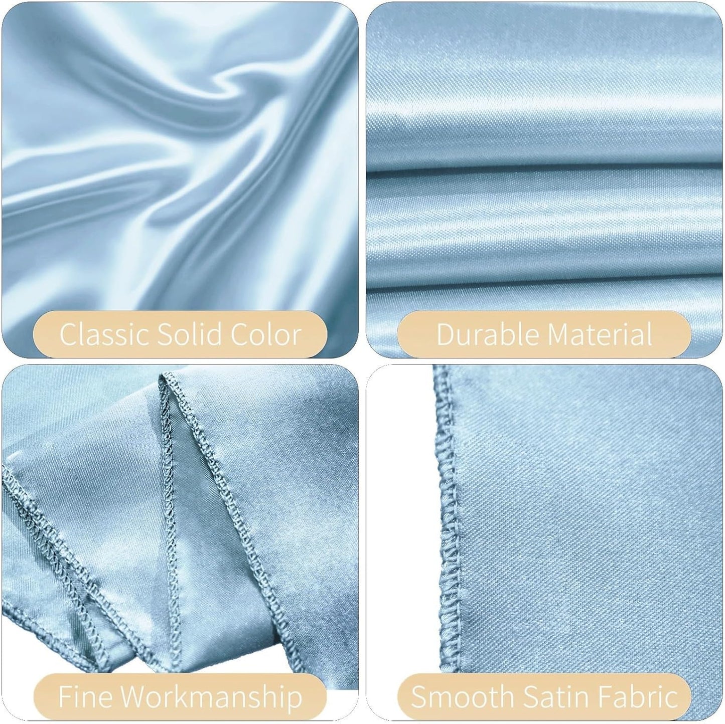 50 PCS Satin Chair Sashes Decorative Bow Chair Sashes Ties Back Ribbon Bows Seat Cover Band for Wedding Birthday Party Ceremony Reception Hotel Events Banquet Home Kitchen Decor(7x108inch,Baby Blue)