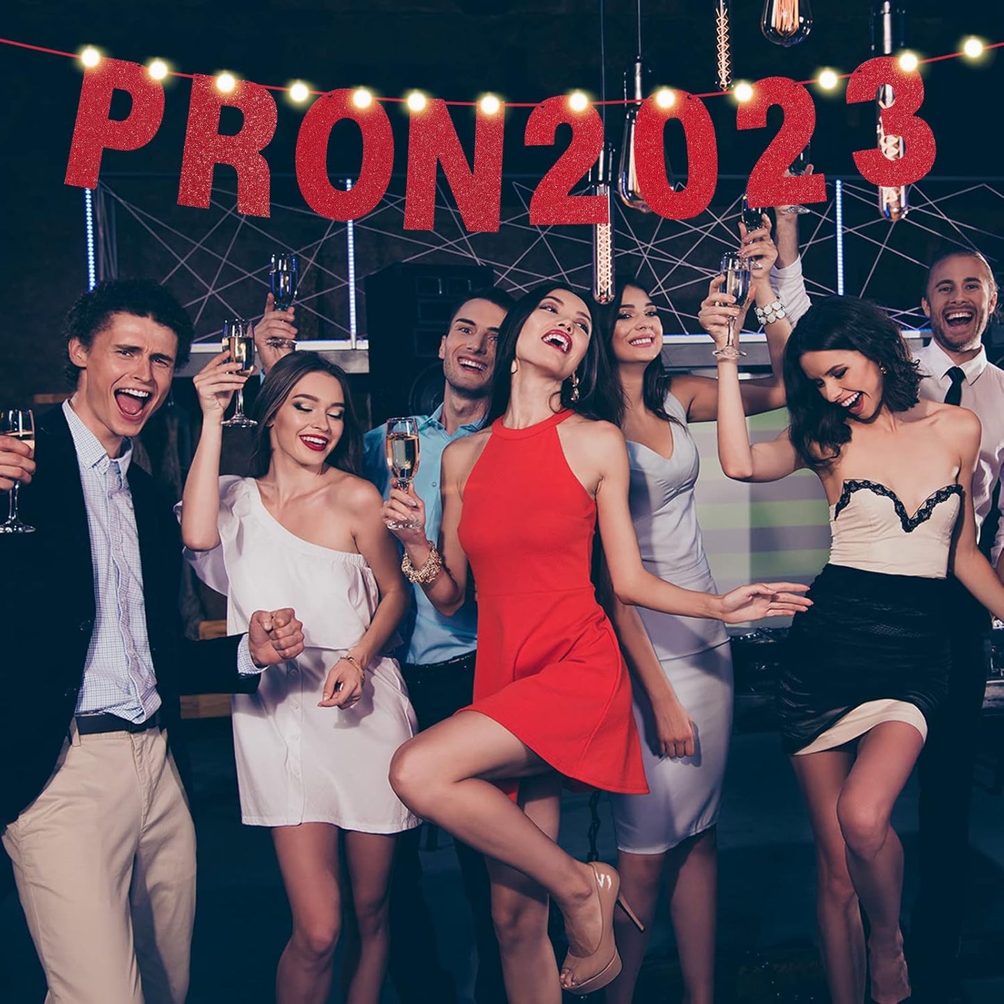 TaoBary 112 Pcs DIY Letter Kit Glitter Customizable Banner Letters Include 107 Letters and Numbers 3 Rope and 2 Needles for Birthday Halloween Christmas Wedding Valentine Party Decor(Red)