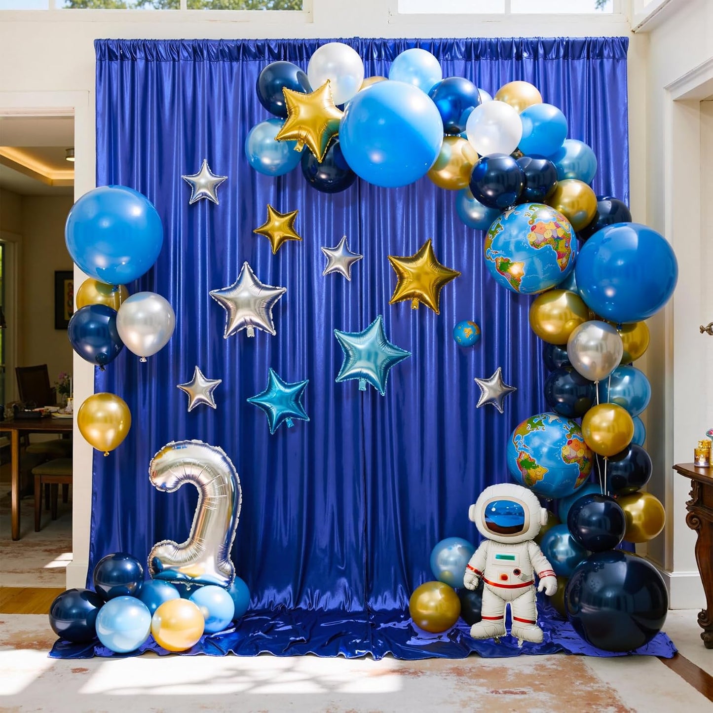 10x10 Wrinkle Free Royal Blue Sequin Backdrop Curtain for Parties-Thick Not Fall-Off Glitter Backdrop Drapes-2 Panels 5x10ft Shimmer Photo Back Drop Cloth for Wedding Birthday Photography Background