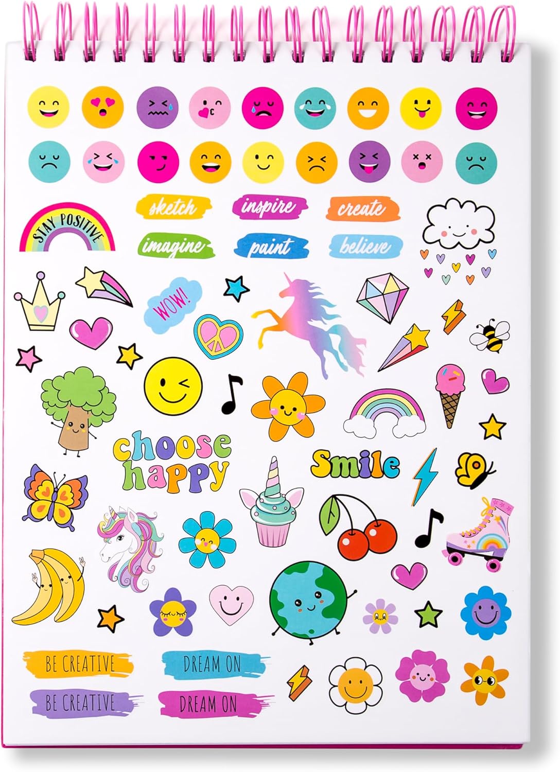 VOTUM Sketch Book: Personalized Artist Sketchbook: Sketching, Drawing and Creative Doodling. Notebook and Sketchbook to Draw and Journal with Stickers and Pens (Groovy)