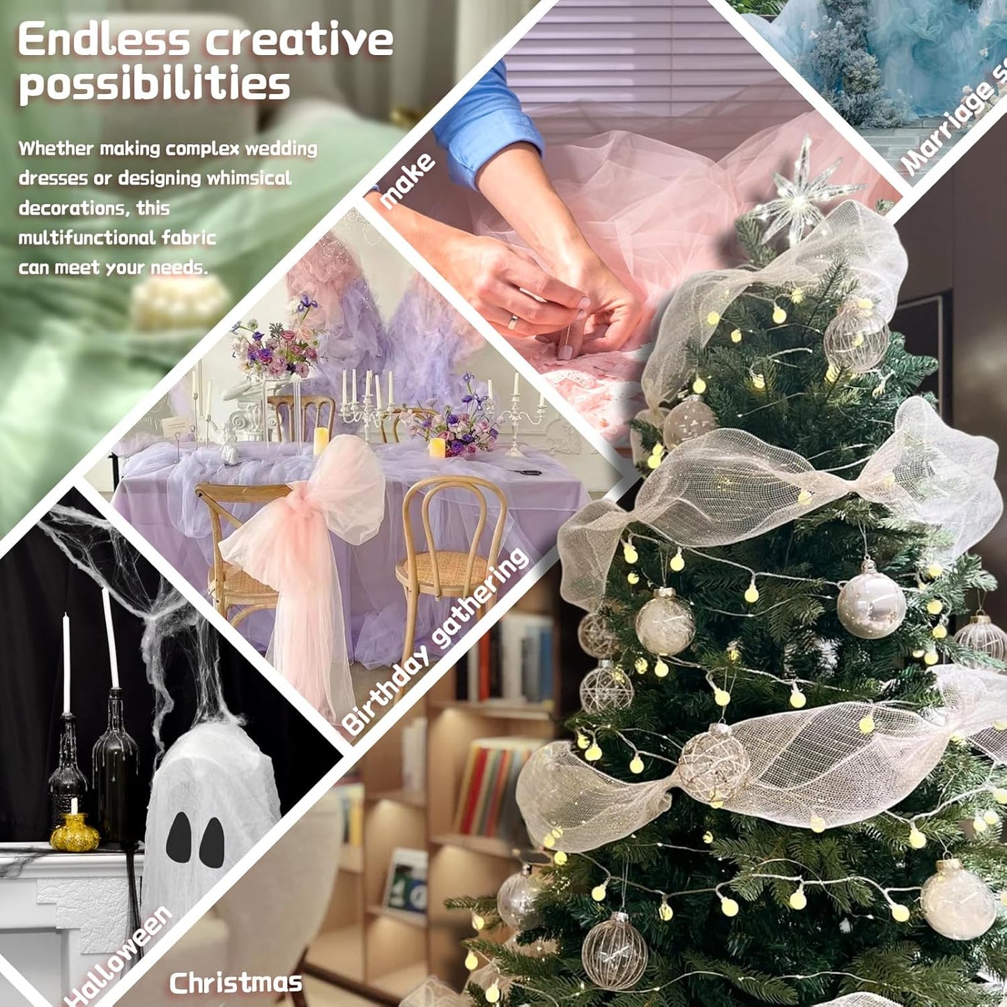 6" x 200 Yards Turquoise Tulle Fabric Rolls, Teal Spool Tulle Ribbon for DIY Tutu Skirt Wedding Decoration Baby Shower Birthday Party Backdrop Gift Wrapping Bow Craft Supplies