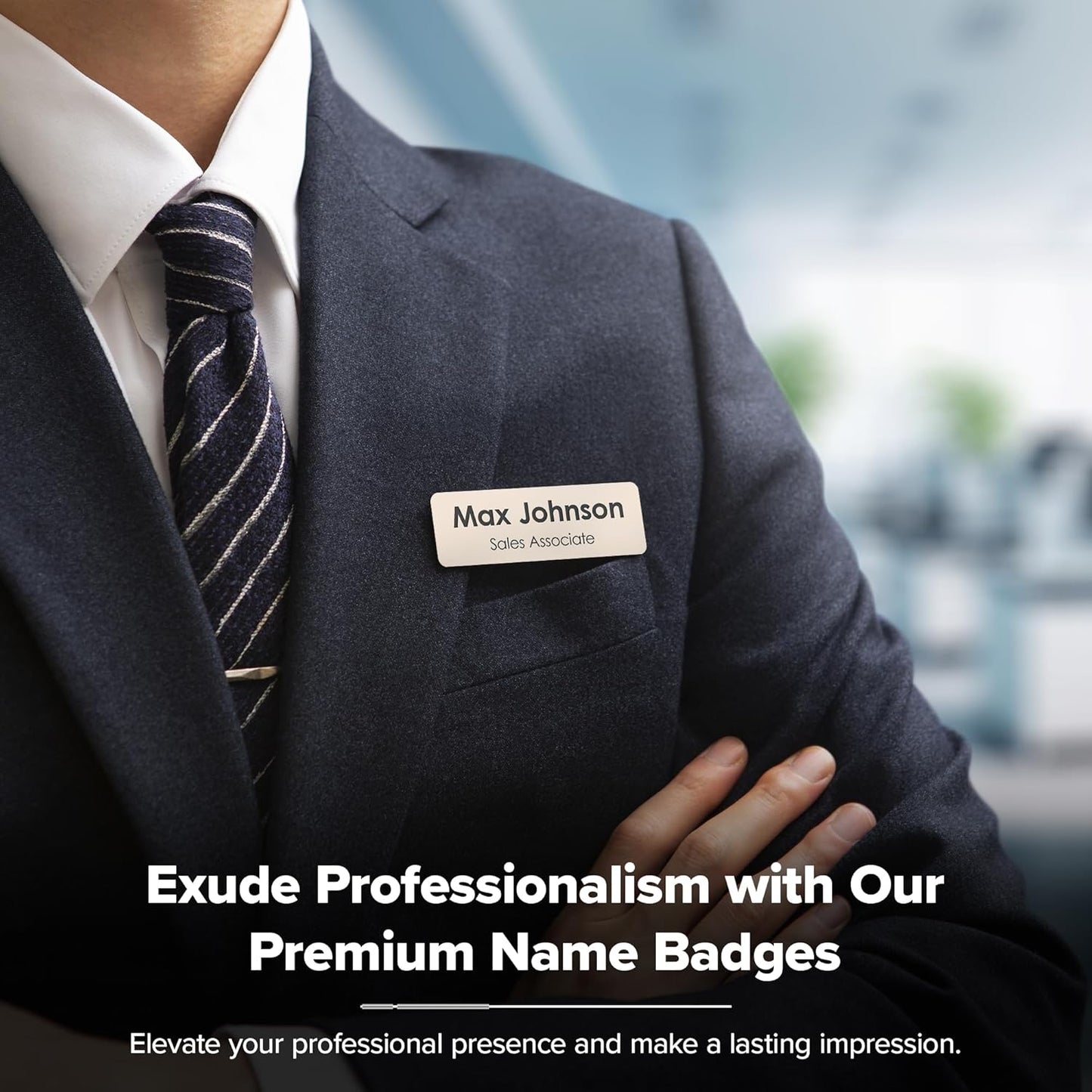 Name Tag, Magnetic Almond Black Name Tags, Personalized Name Tags, 1x3 Inches, Durable Engravable Impact Material, Made in The USA by My Sign Center