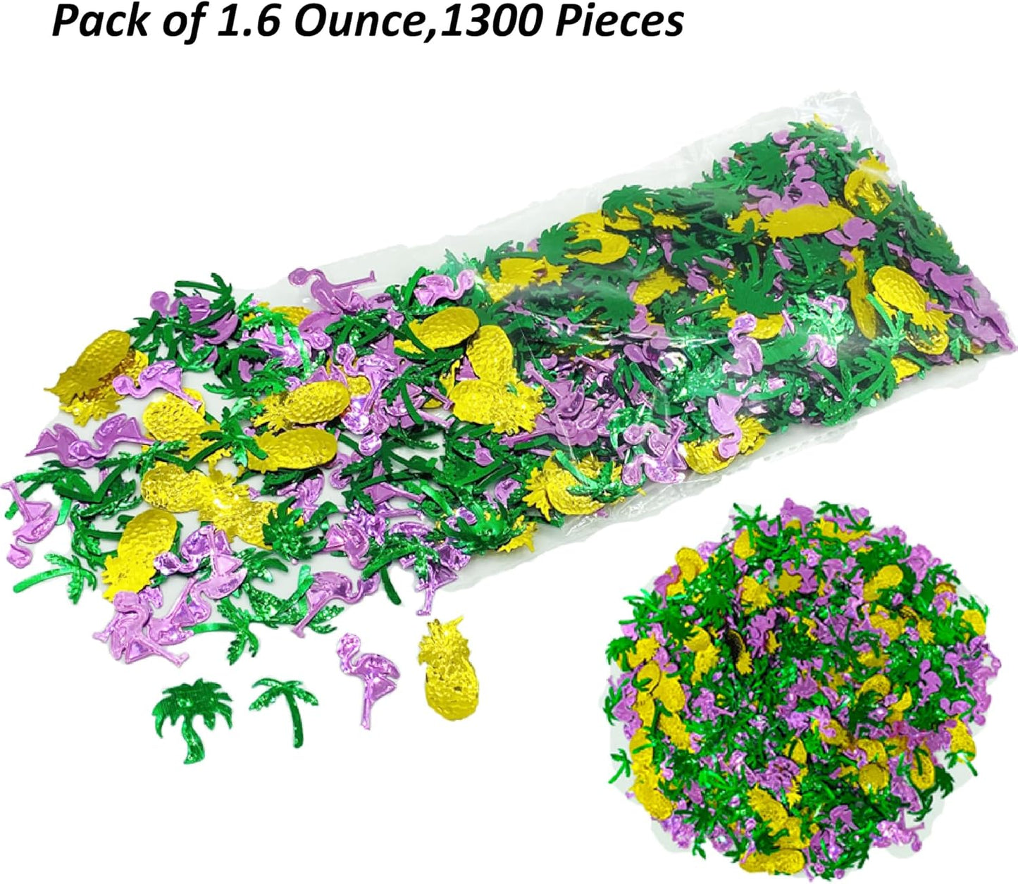 Confetti Table Foil Metallic Sequins Tropical Jungle Safari Festival for Birthday Baby Shower Wedding Engagement Party Favor Supplies or DIY(Summer)