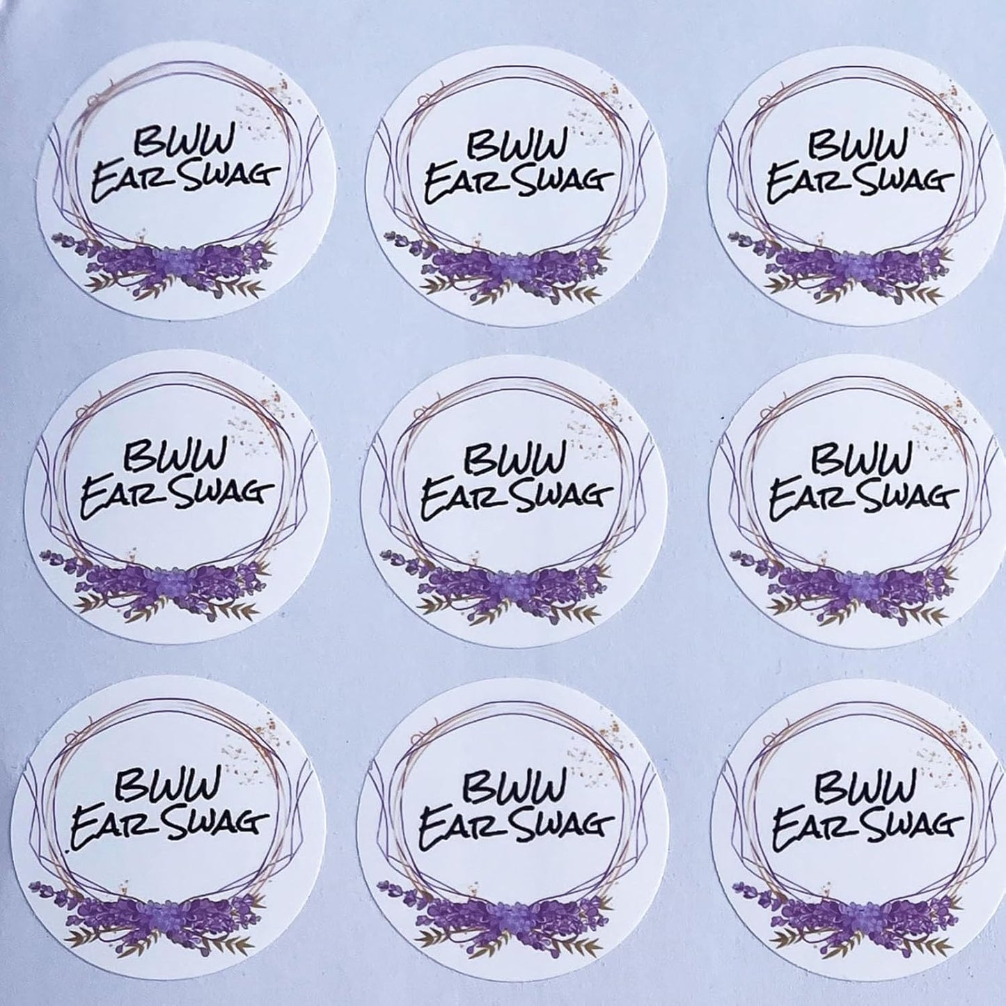 Premium Custom Stickers Labels - Personalized Stickers for Businesses Logo and Name. Birthday Pets and Label Product Boxes Wedding Favors Waterproof Labels (Wreath 1, 2 inch)